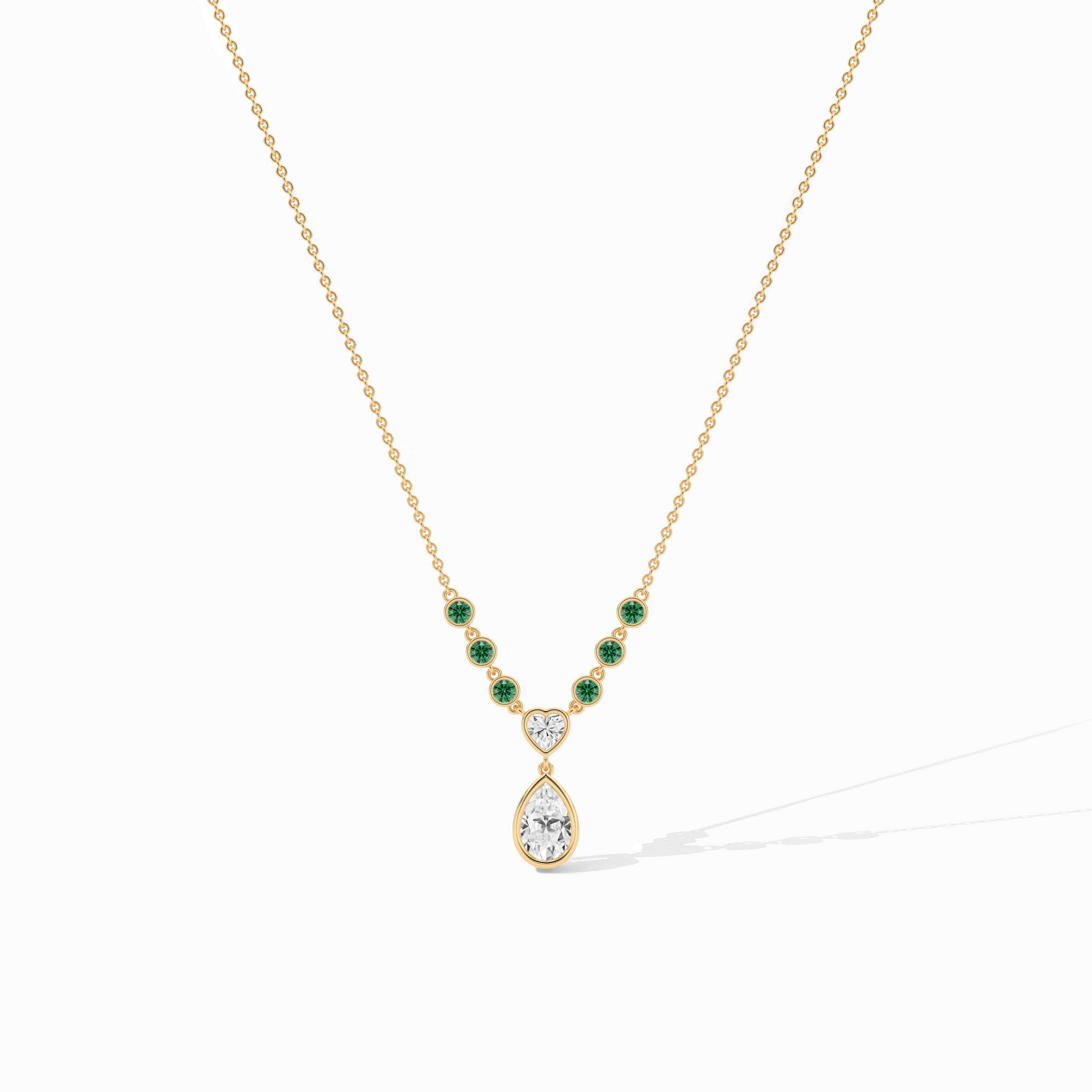 emerald diamond necklace