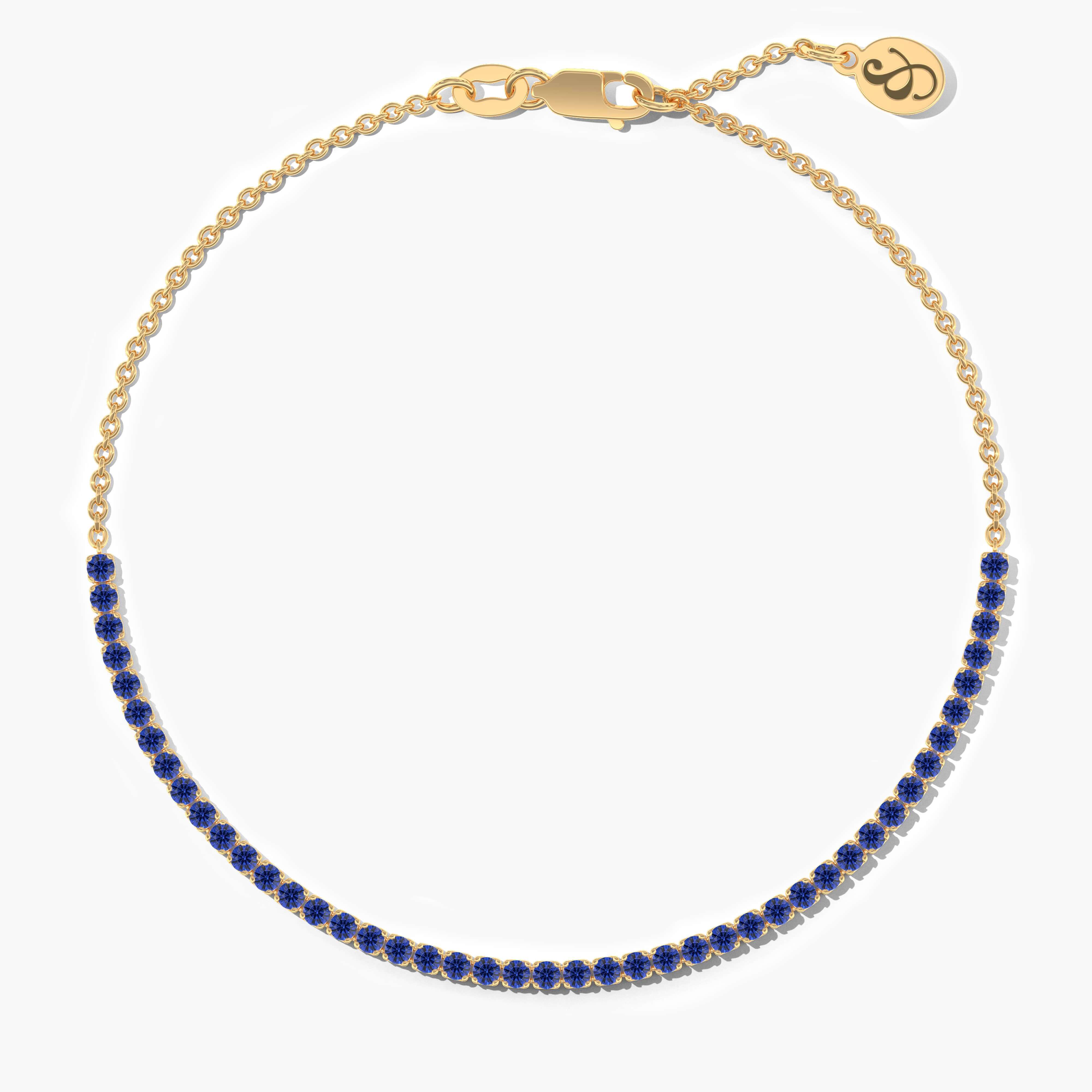 blue sapphire diamond bracelet