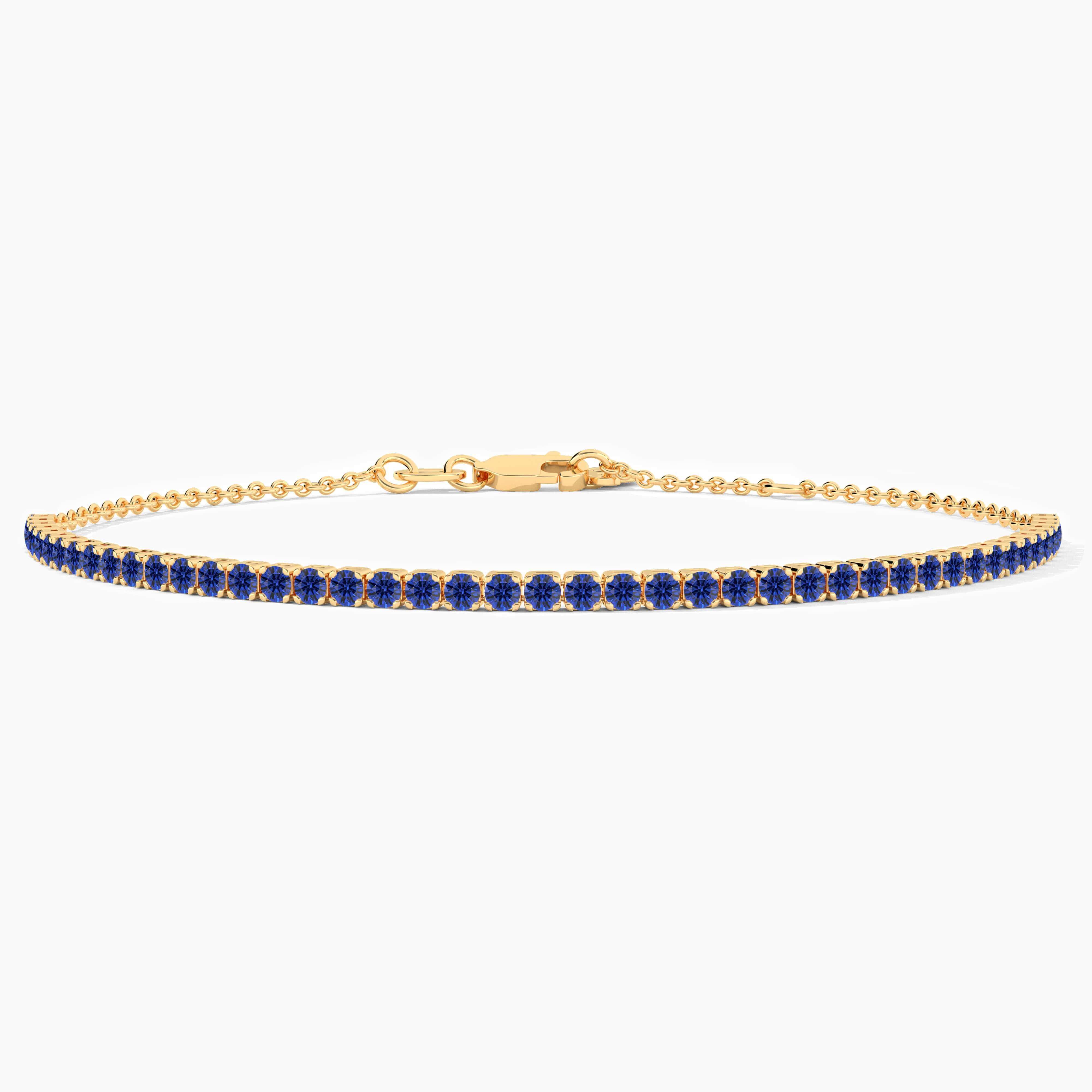 blue sapphire diamond tennis bracelet