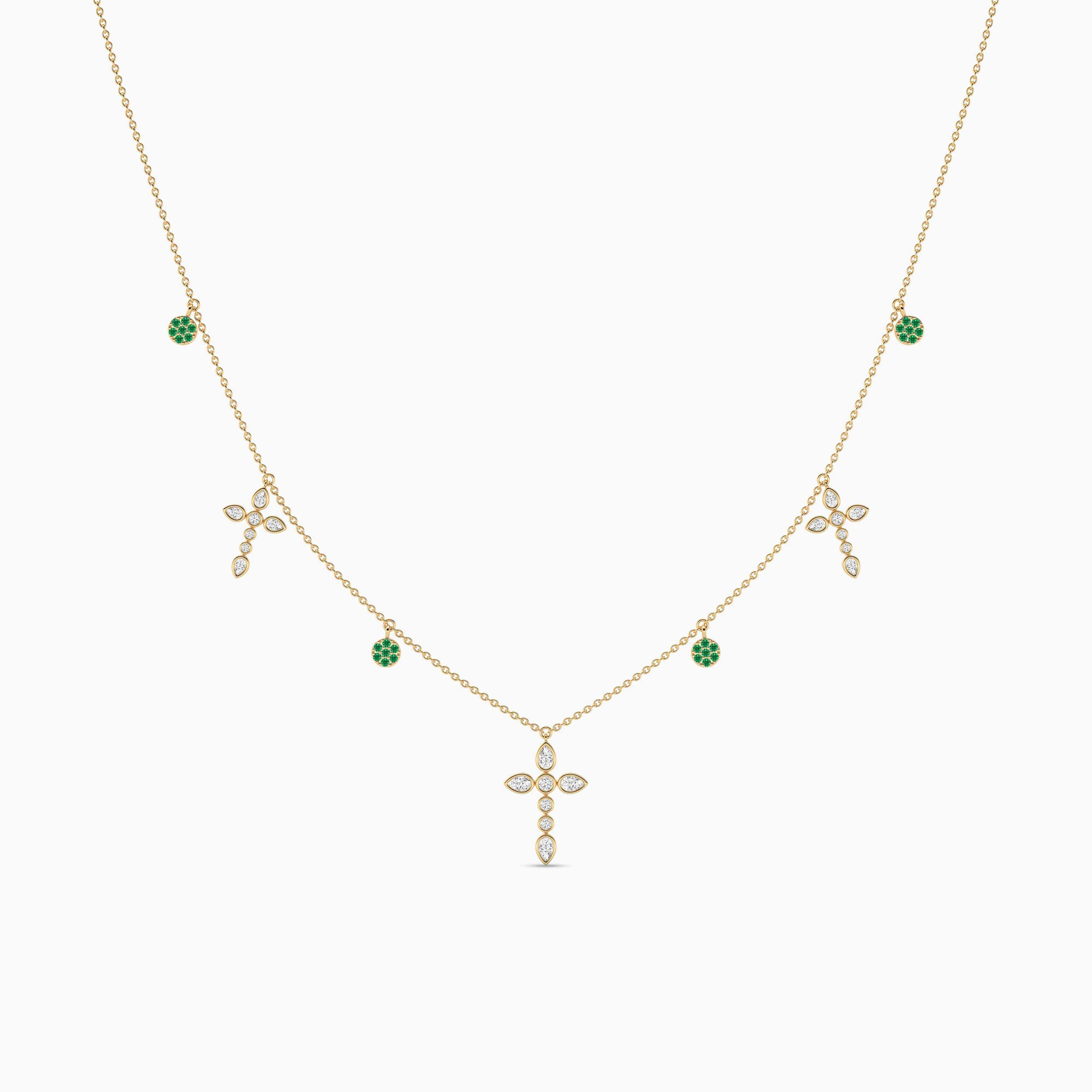 gold necklace with gem