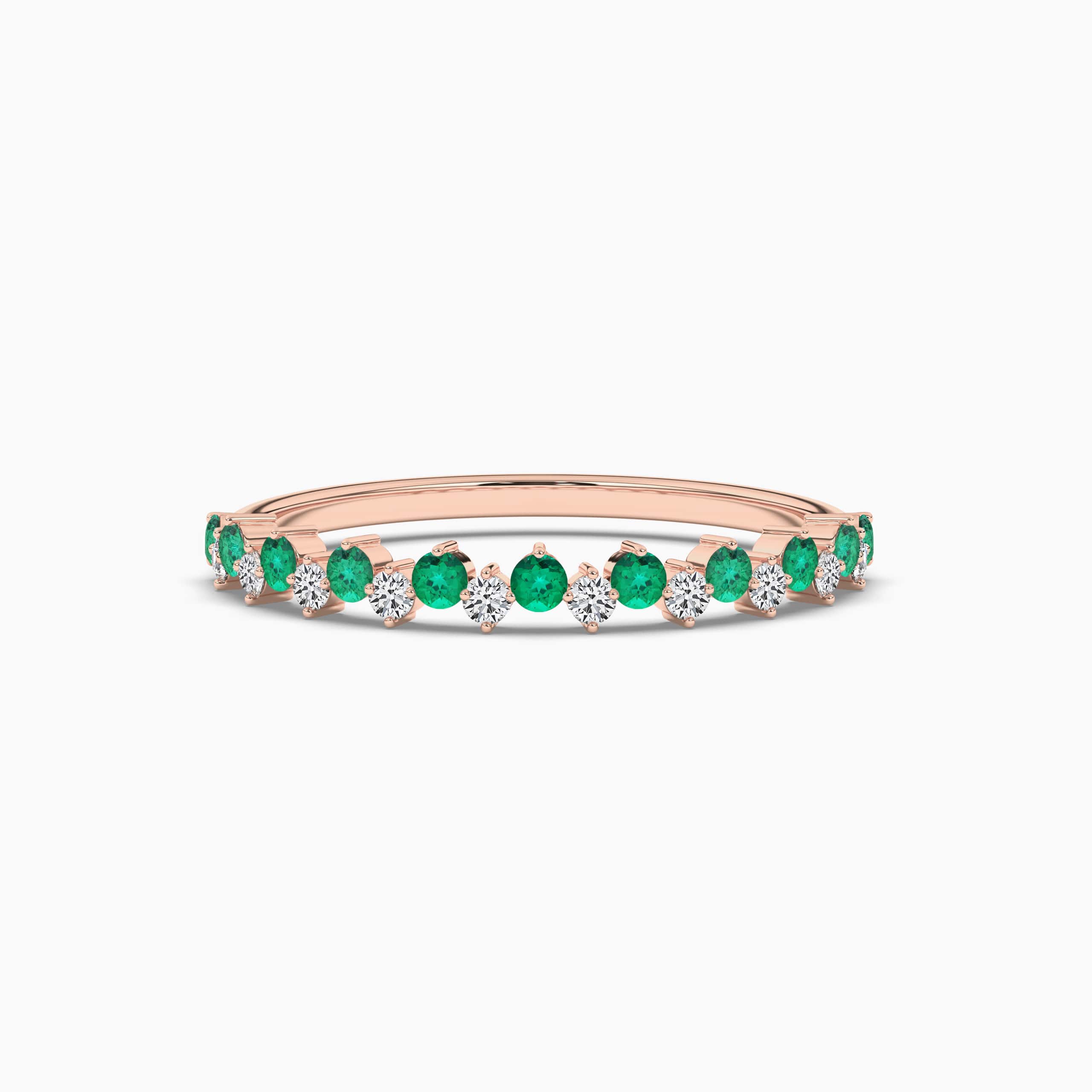 rose gold engagement stackable ring