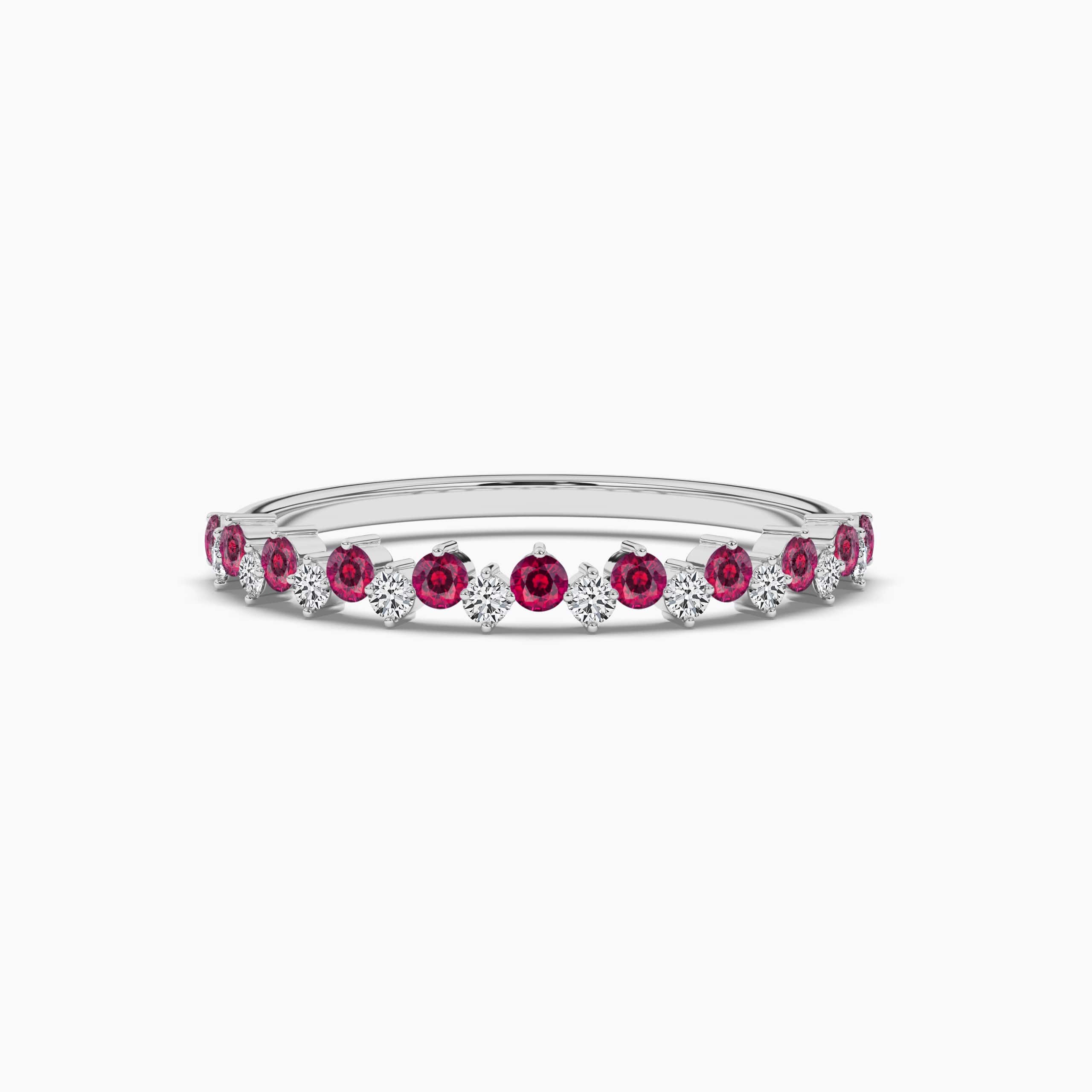 white gold stackable engagement ring