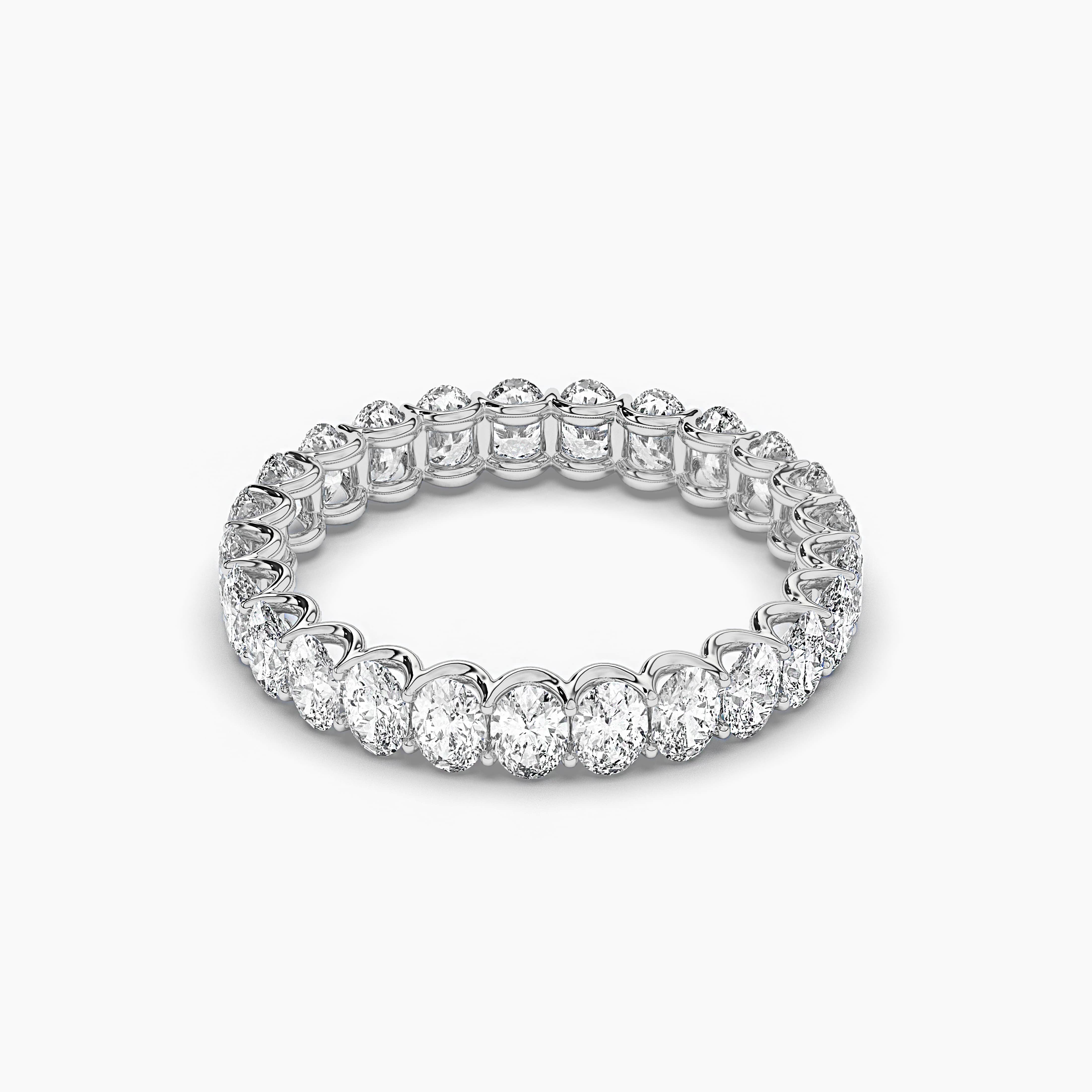 Oval Eternity Diamond Ring in White Gold