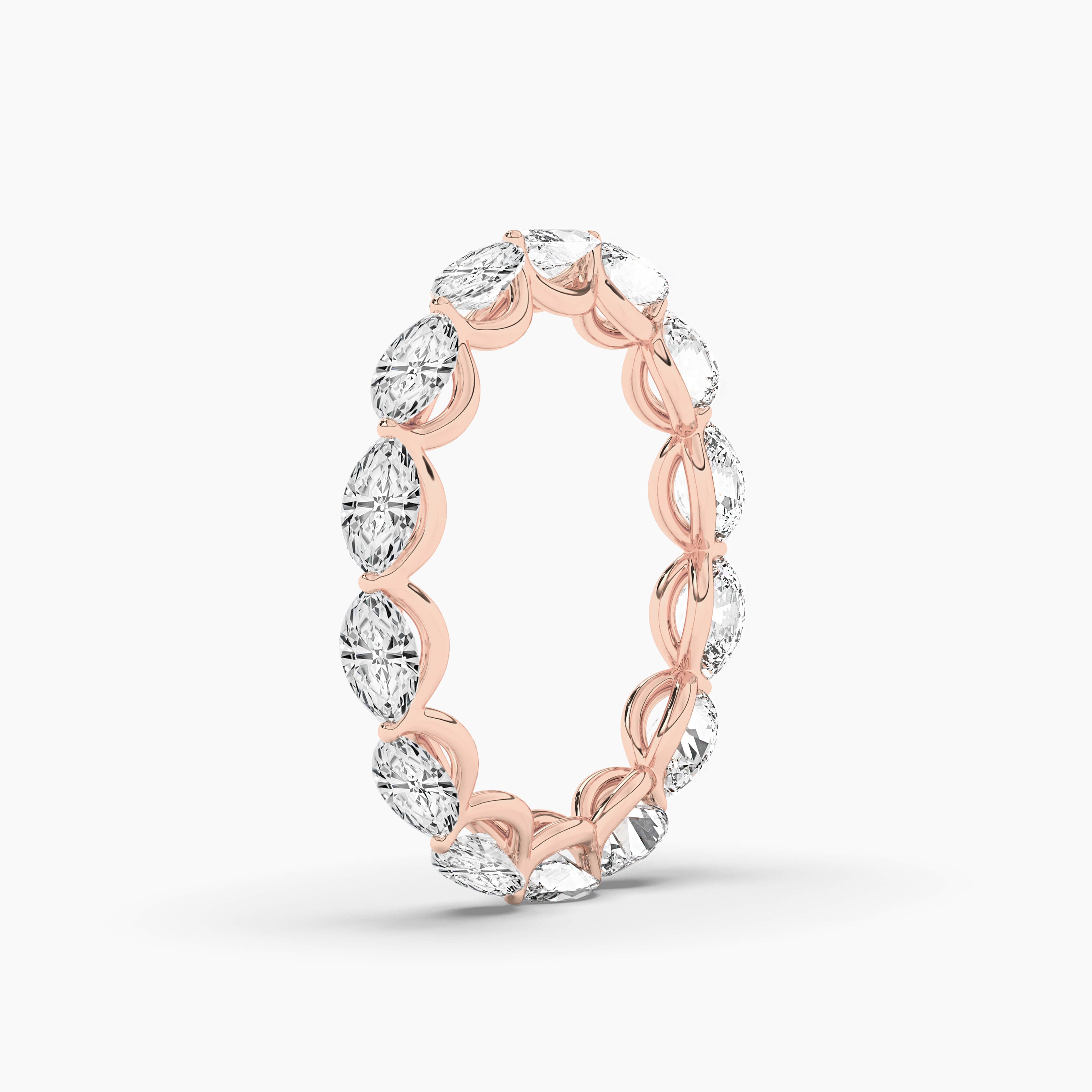 ROSE GOLD VINTAGE MARQUISE WEDDING BAND FOR WOMAN'S