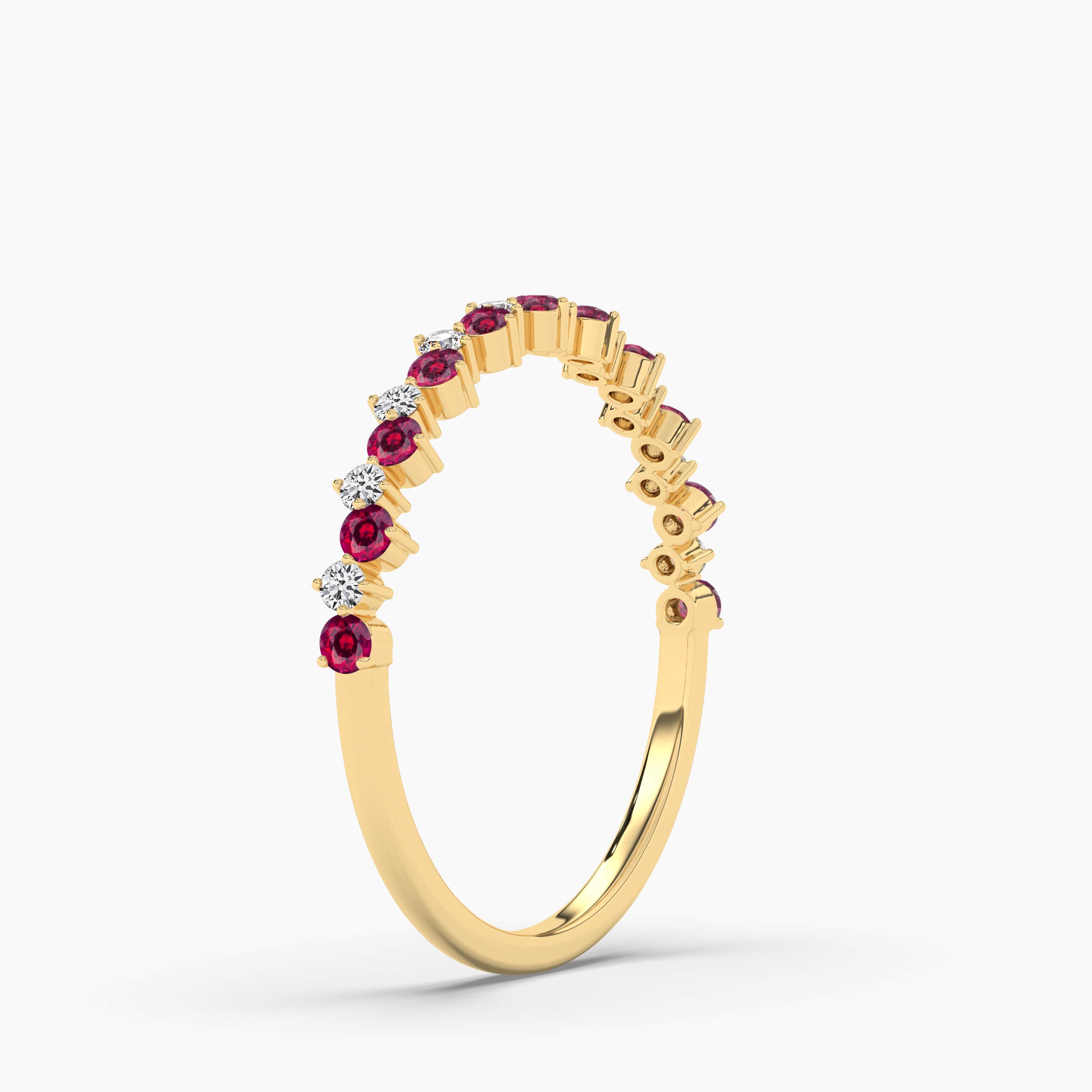 yellow gold stackable engagement ring