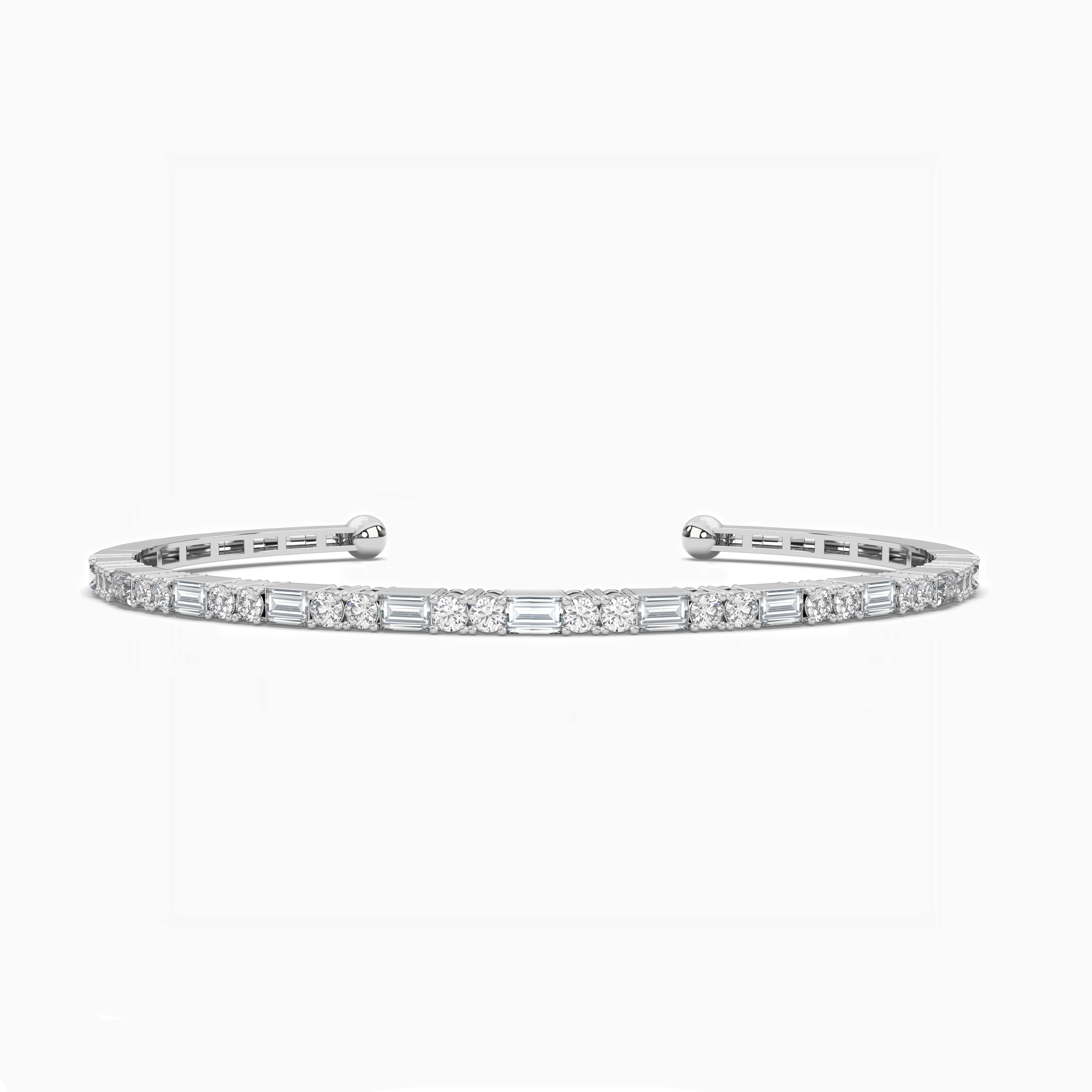Moissanite Tennis Bracelet In White Gold