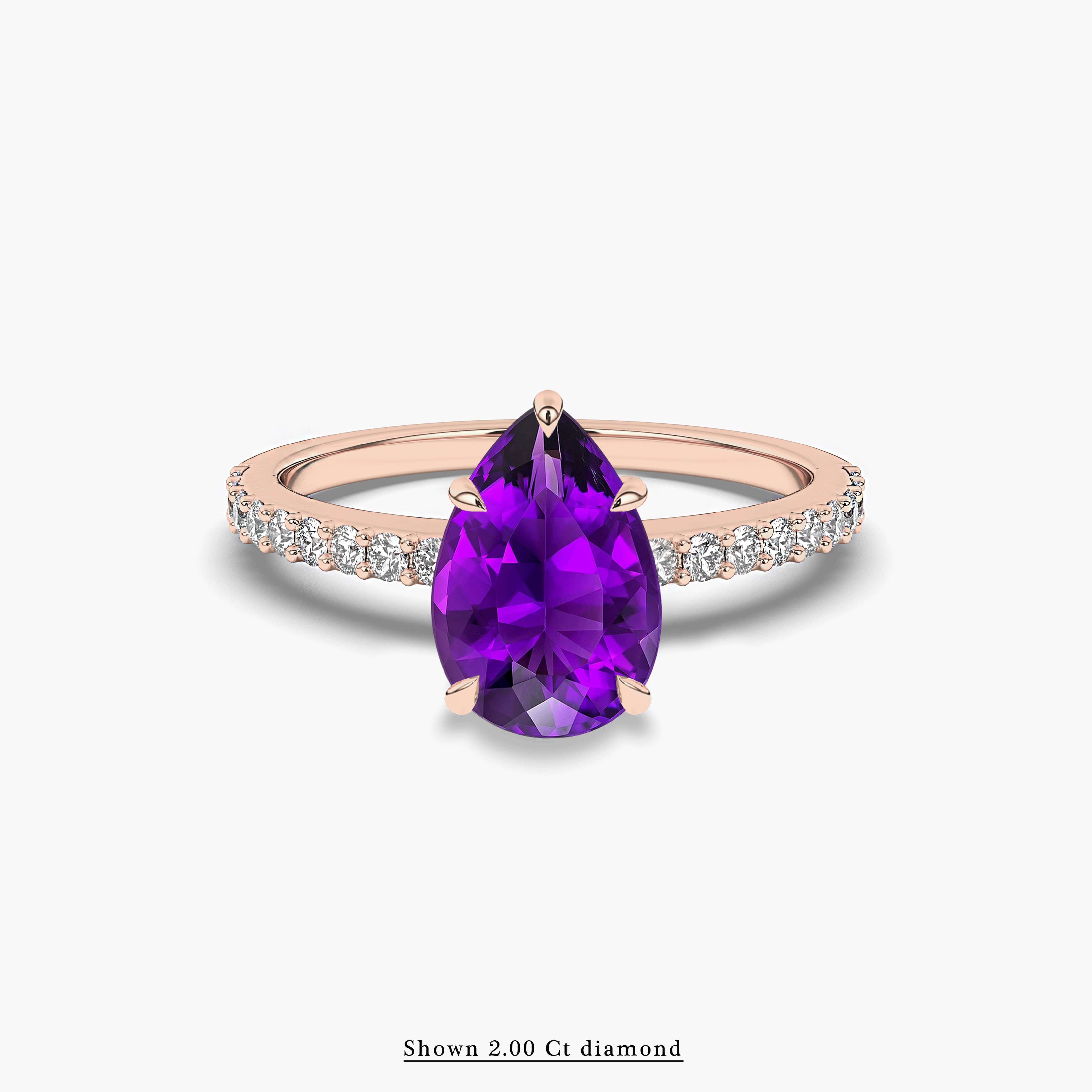 pear shape diamond engagemet ring
