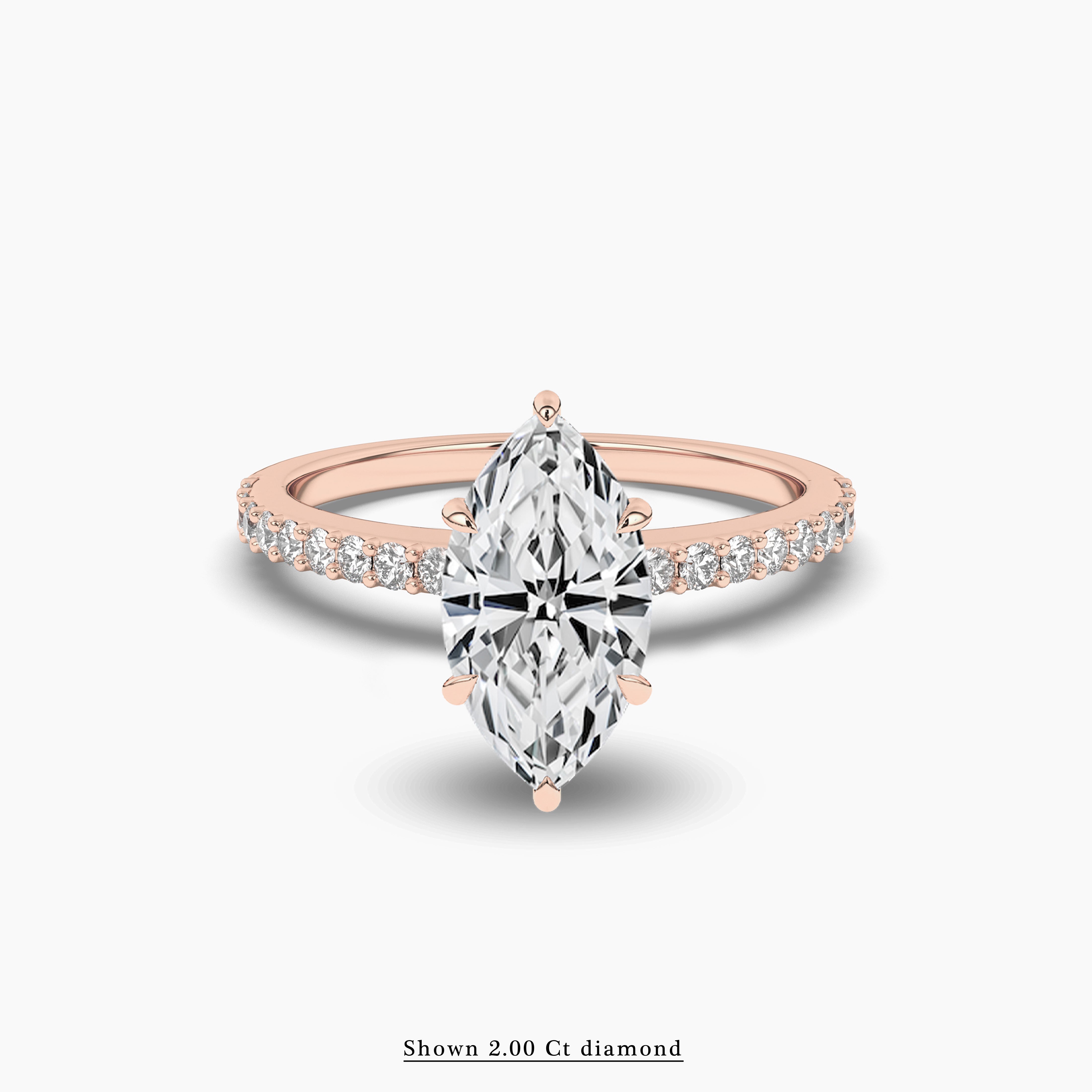 Rose Gold Marquise Engagement Ring