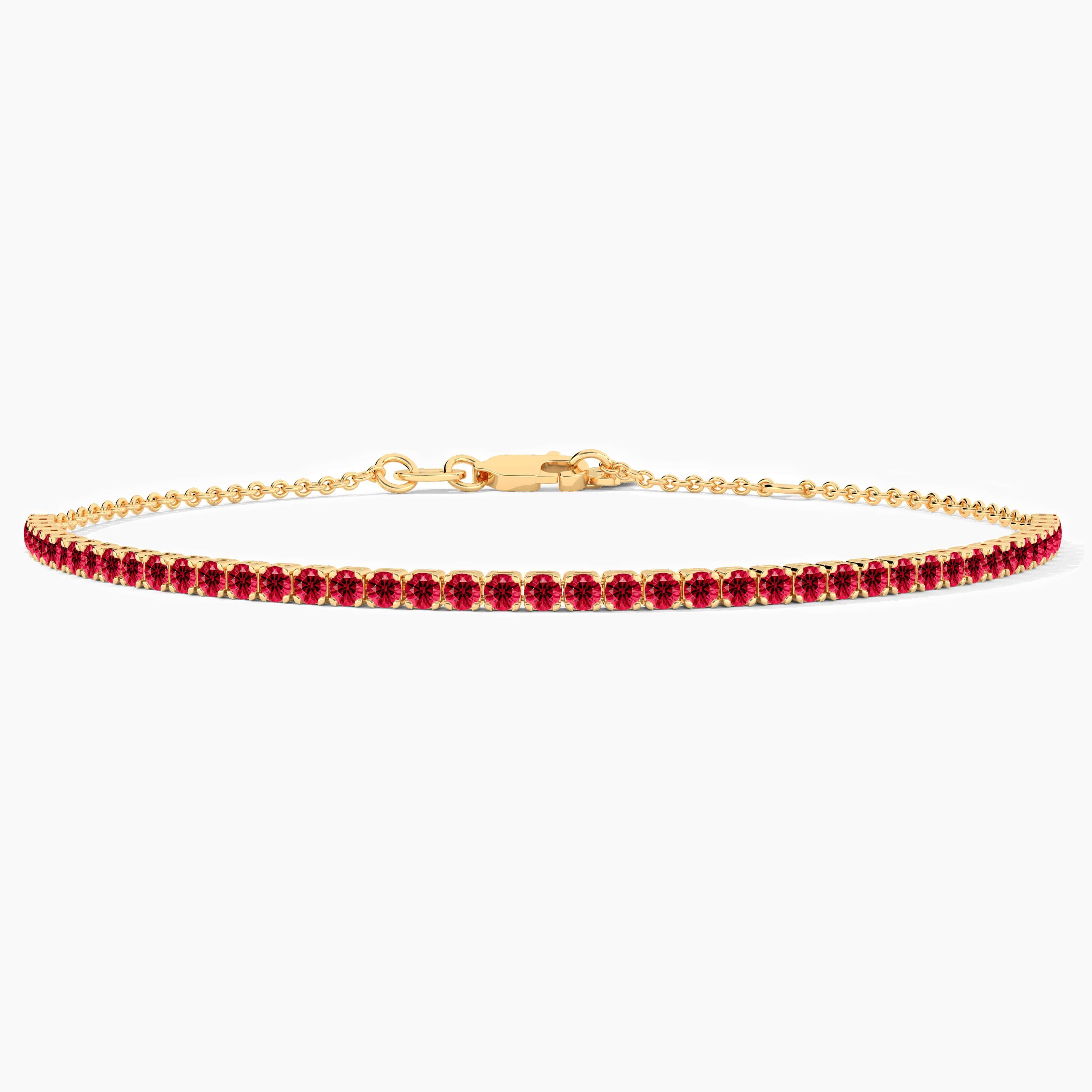 gold ruby tennis bracelet