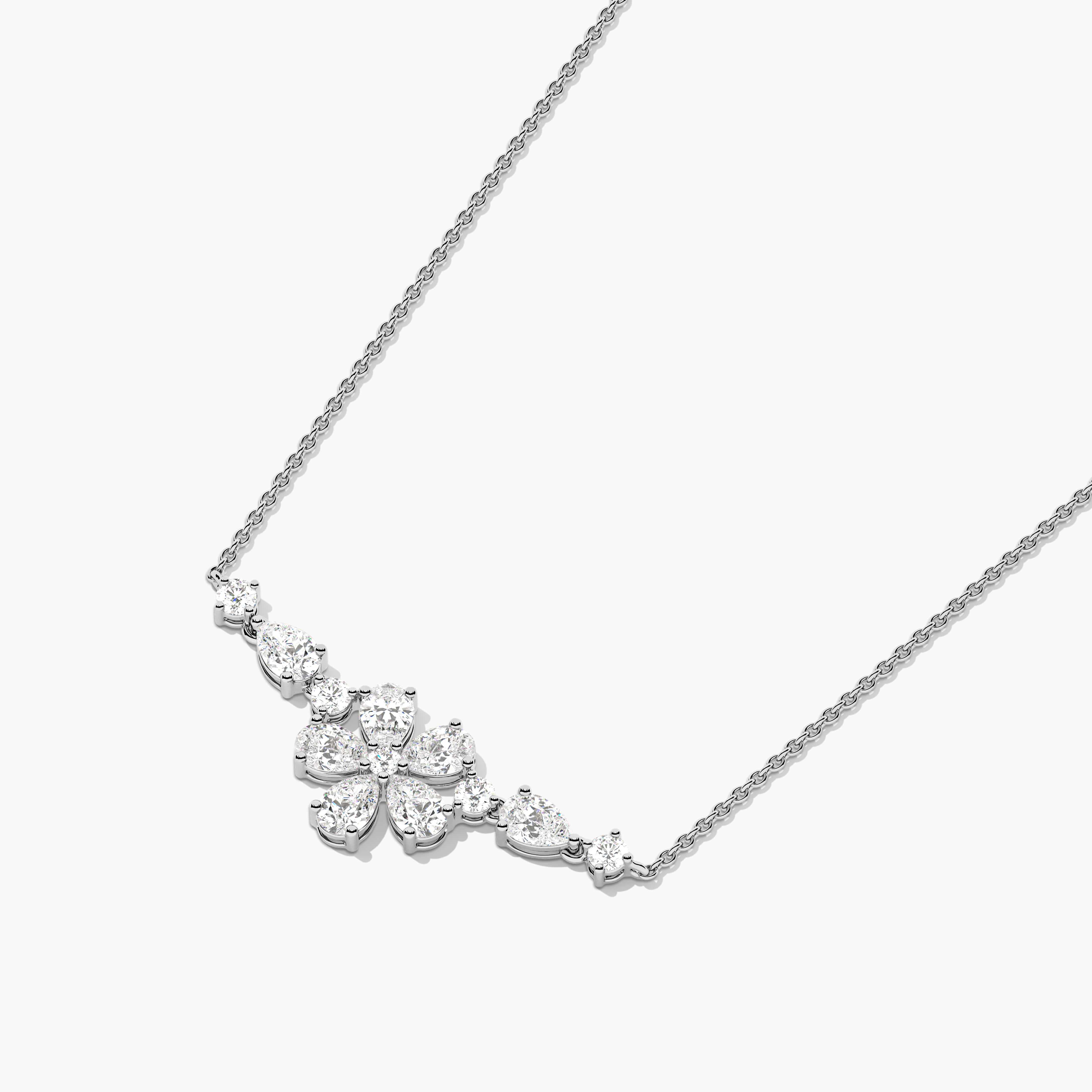 floral diamond necklace