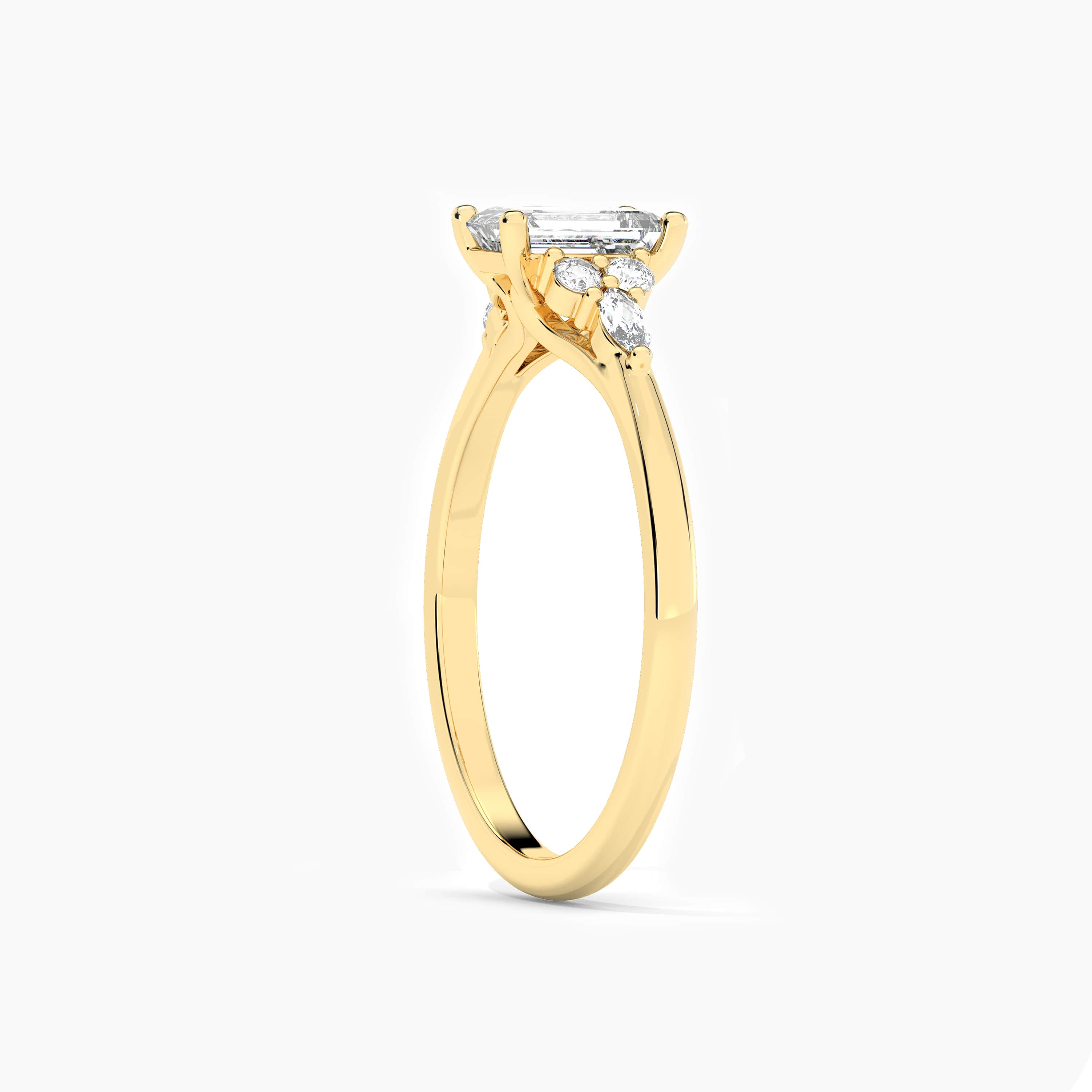 emerald cut moissanite ring for her usa