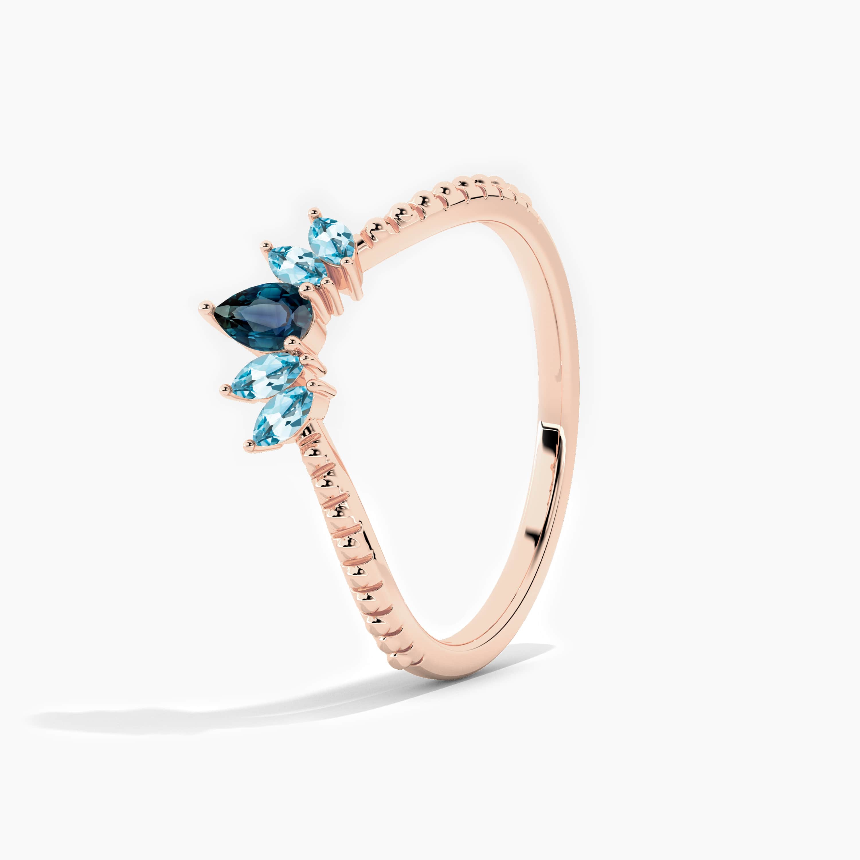 Rose Gold Curved Wedding Band