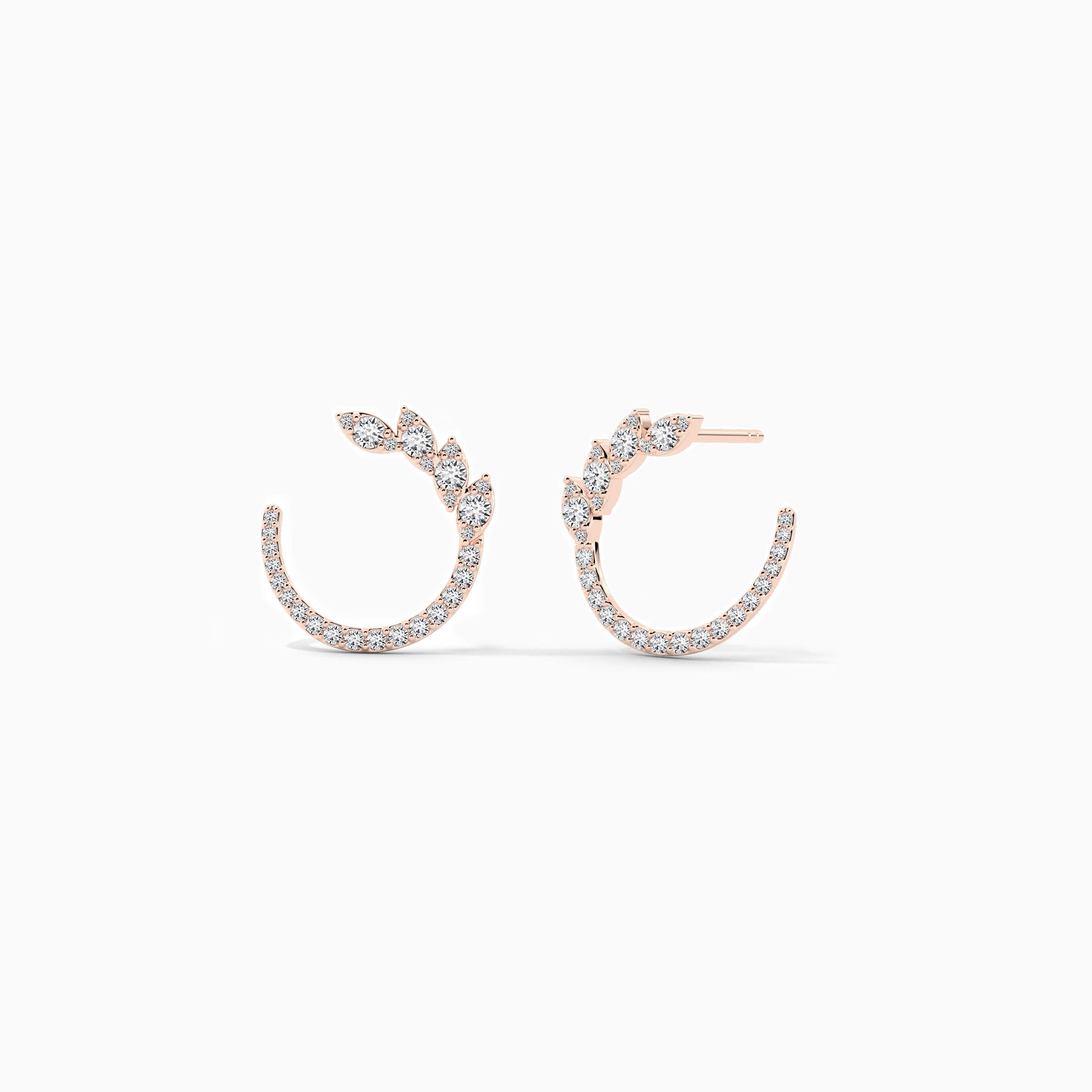 open hoop earring rose gold