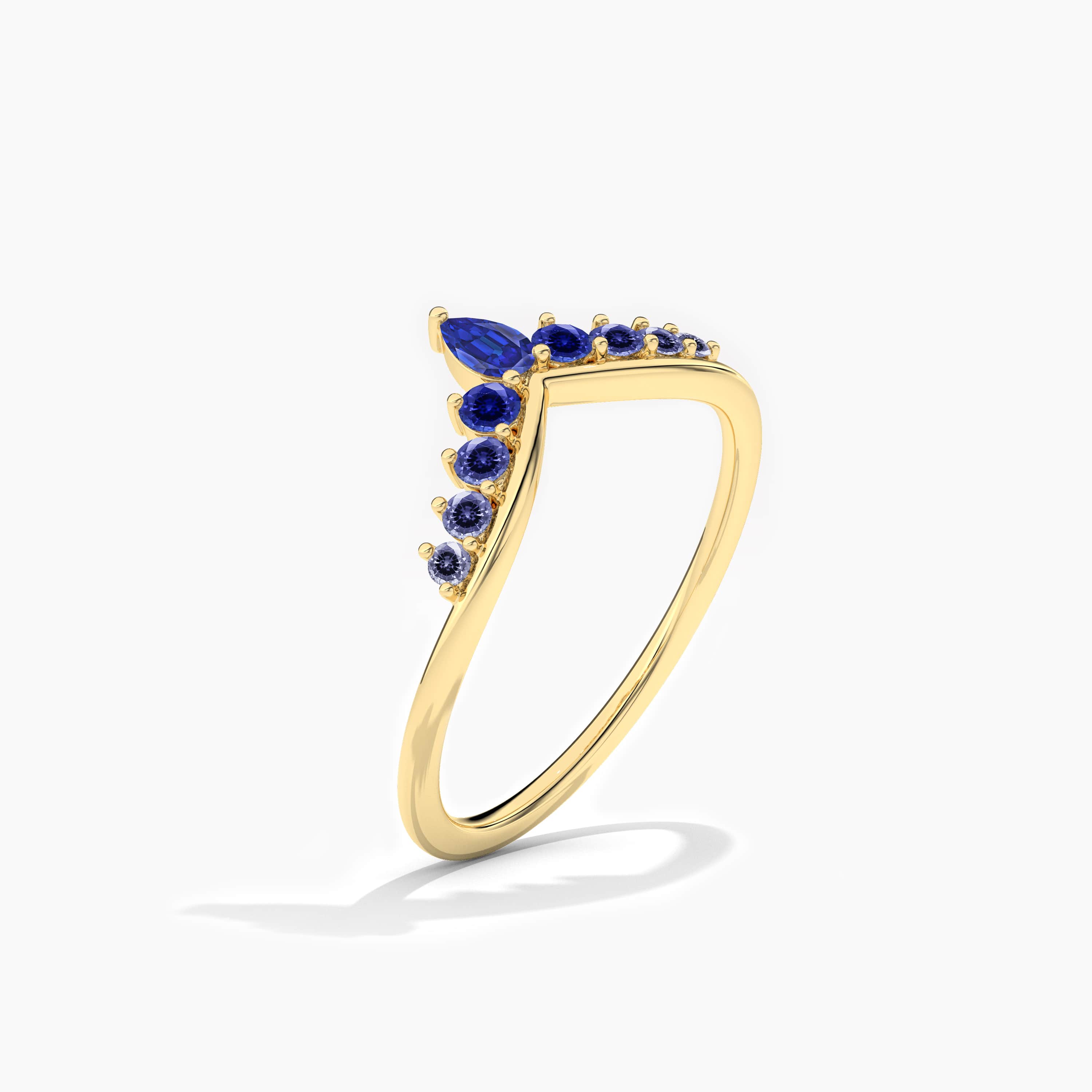 curved wedding bands yellow gold