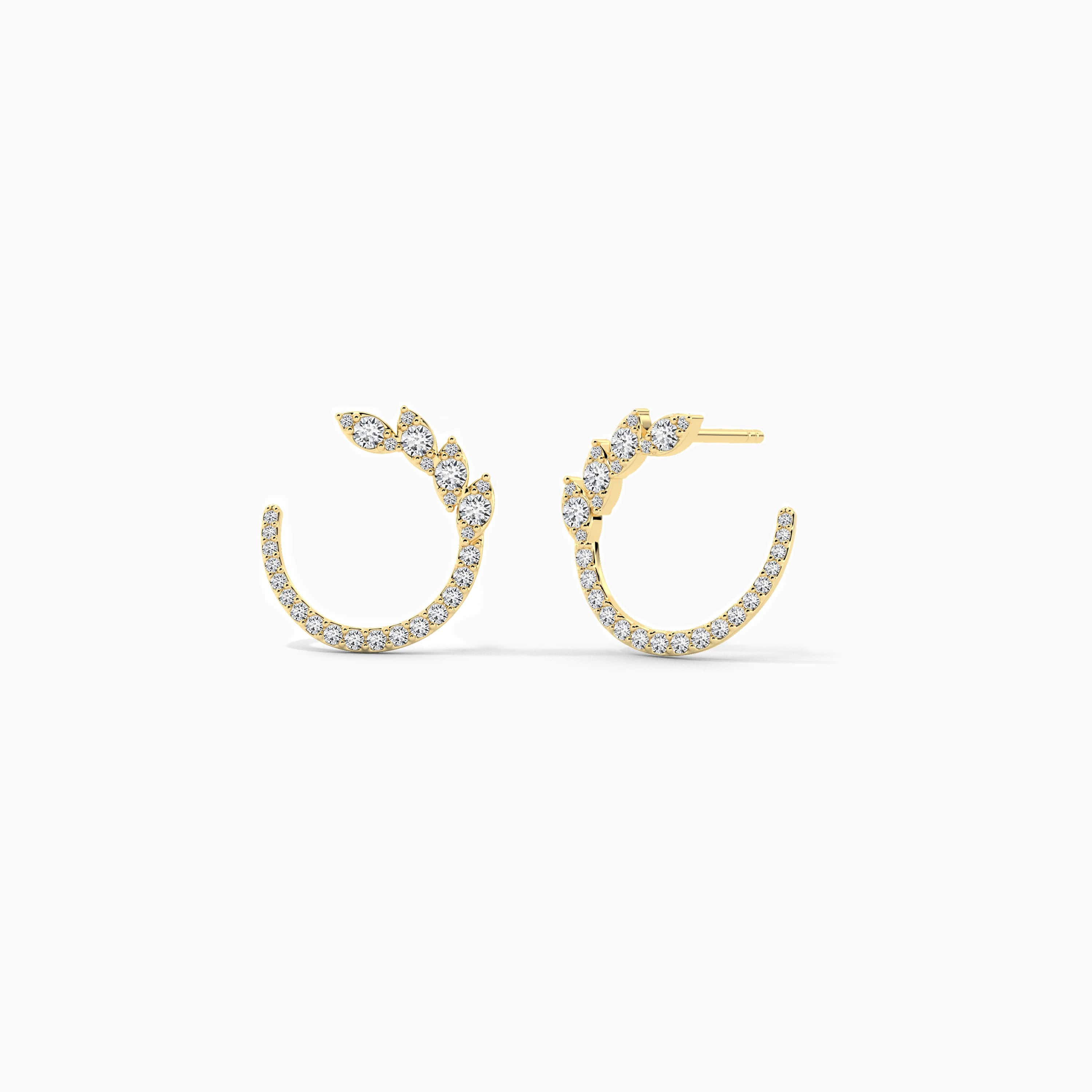 open hoop earring for woman