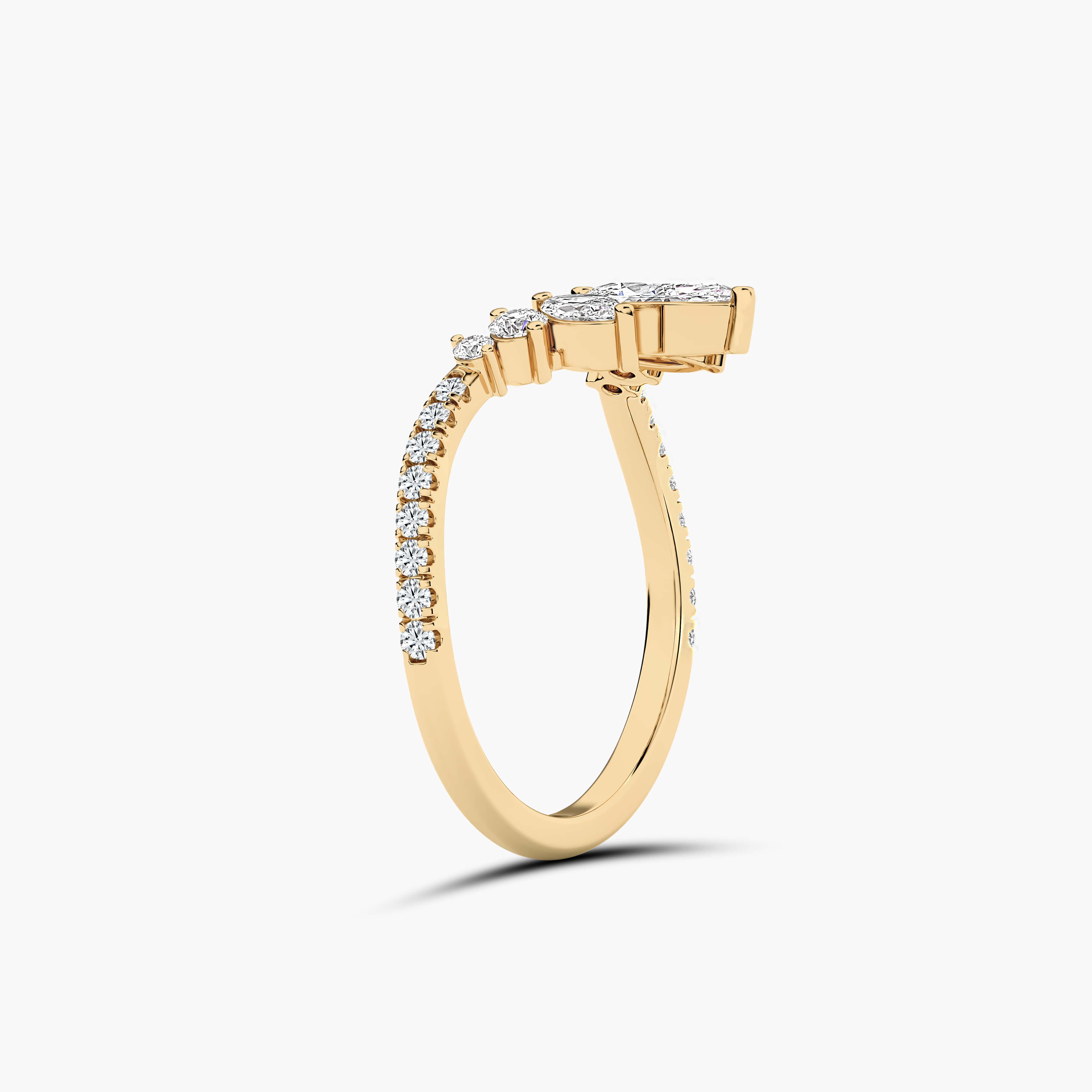 14k gold cyrved band