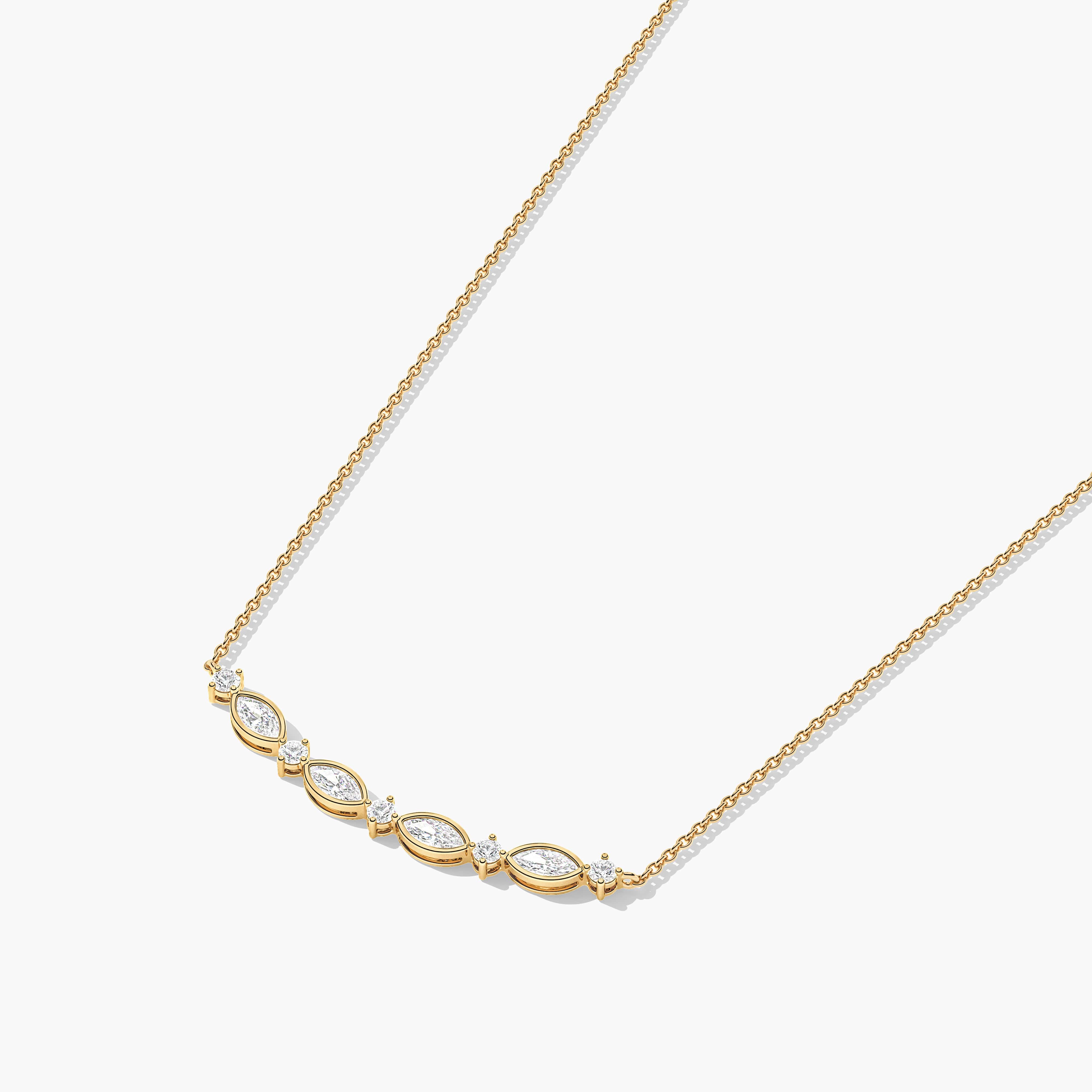 gold bar necklace with diamond