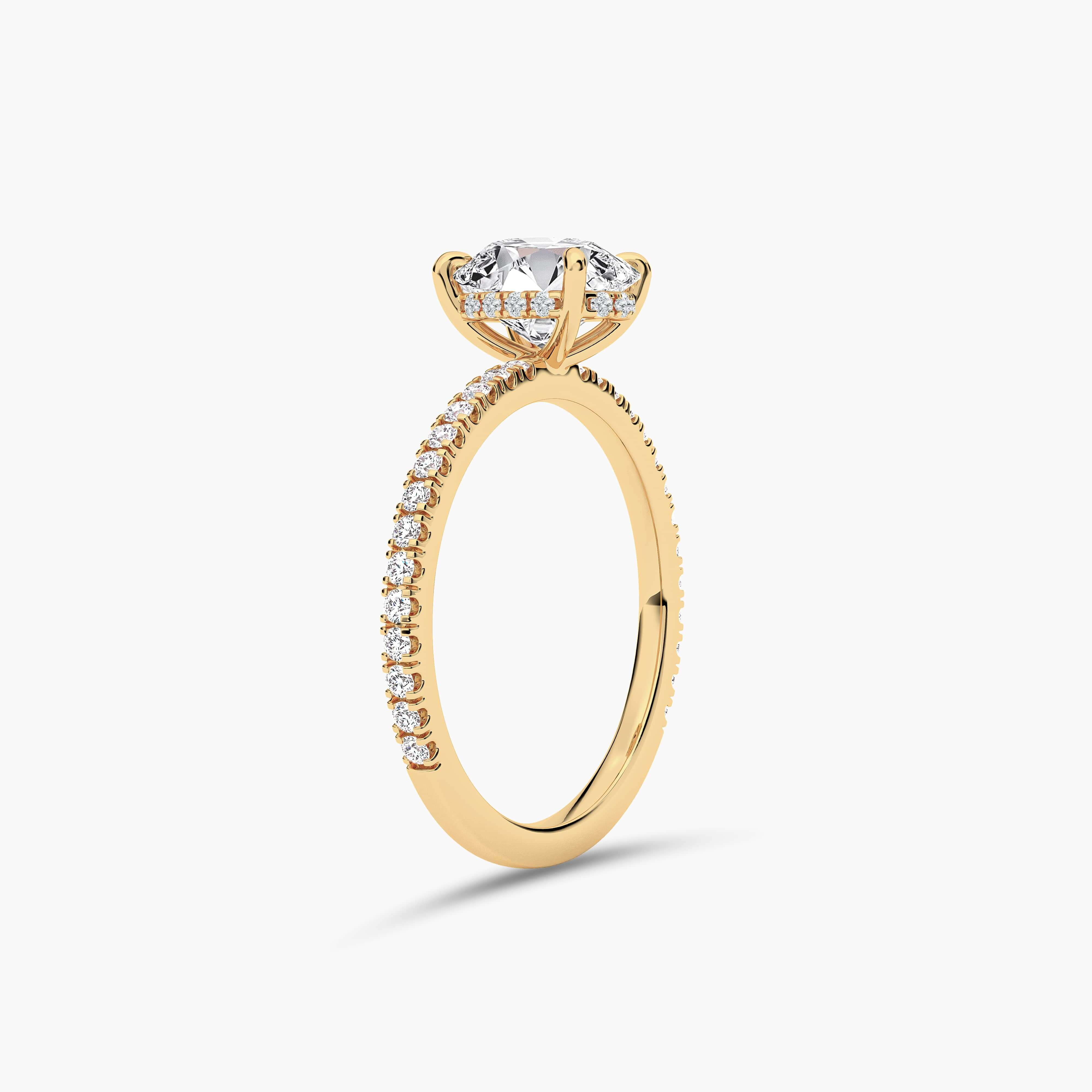 lab diamond hidden halo engagement rings usa
