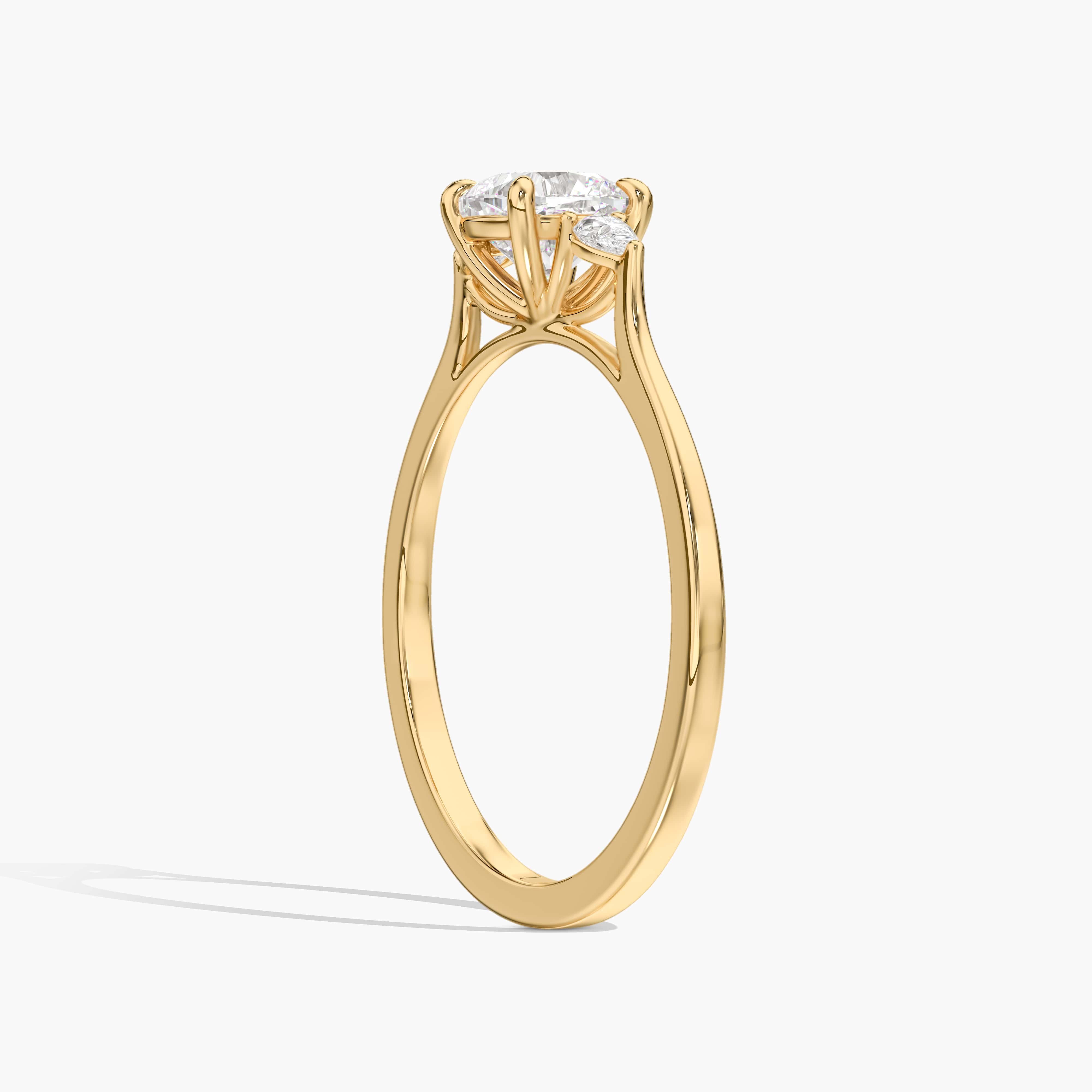 YELLOW GOLD DIAMOND HALO CUSHION SHAPE RING