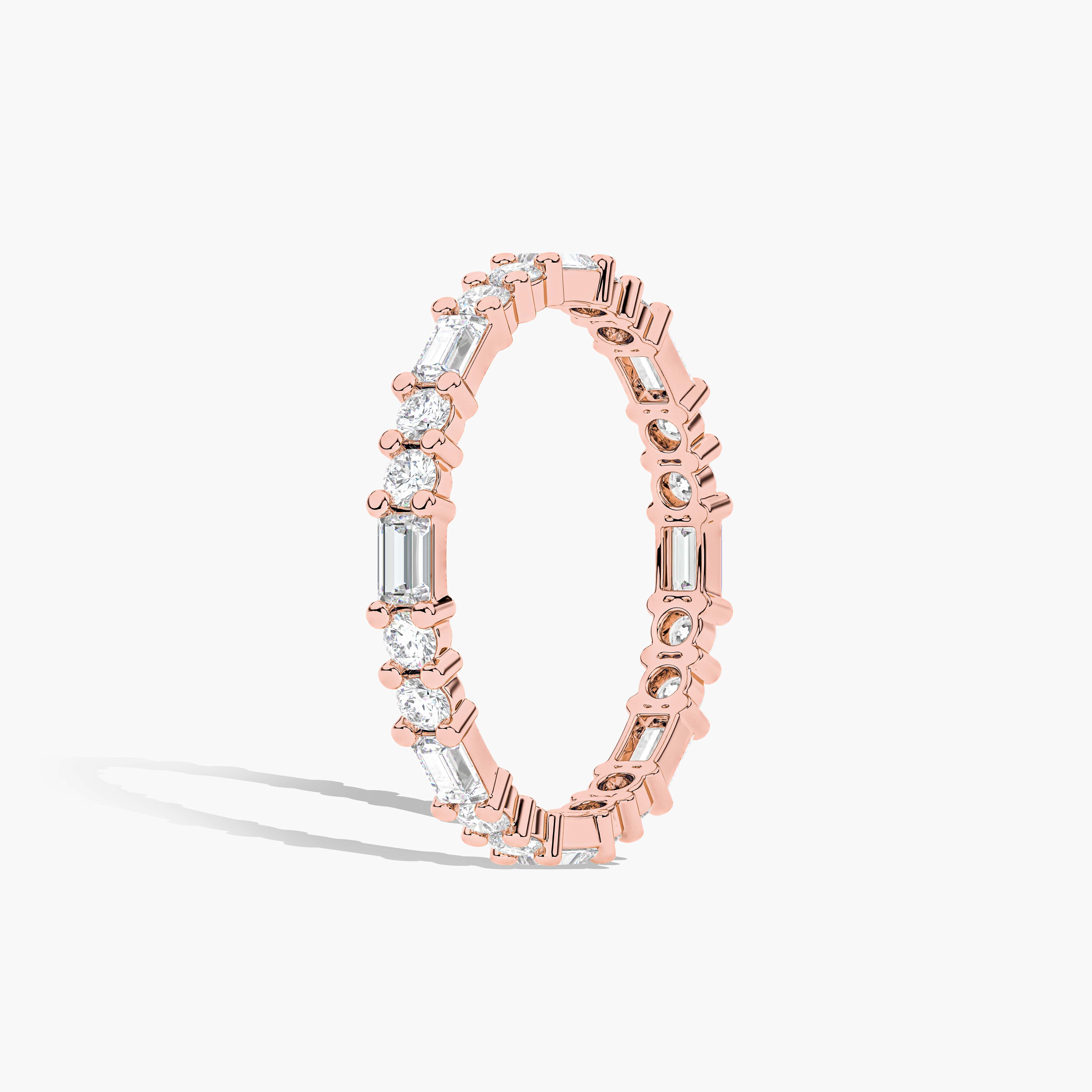 baguette and diamond band