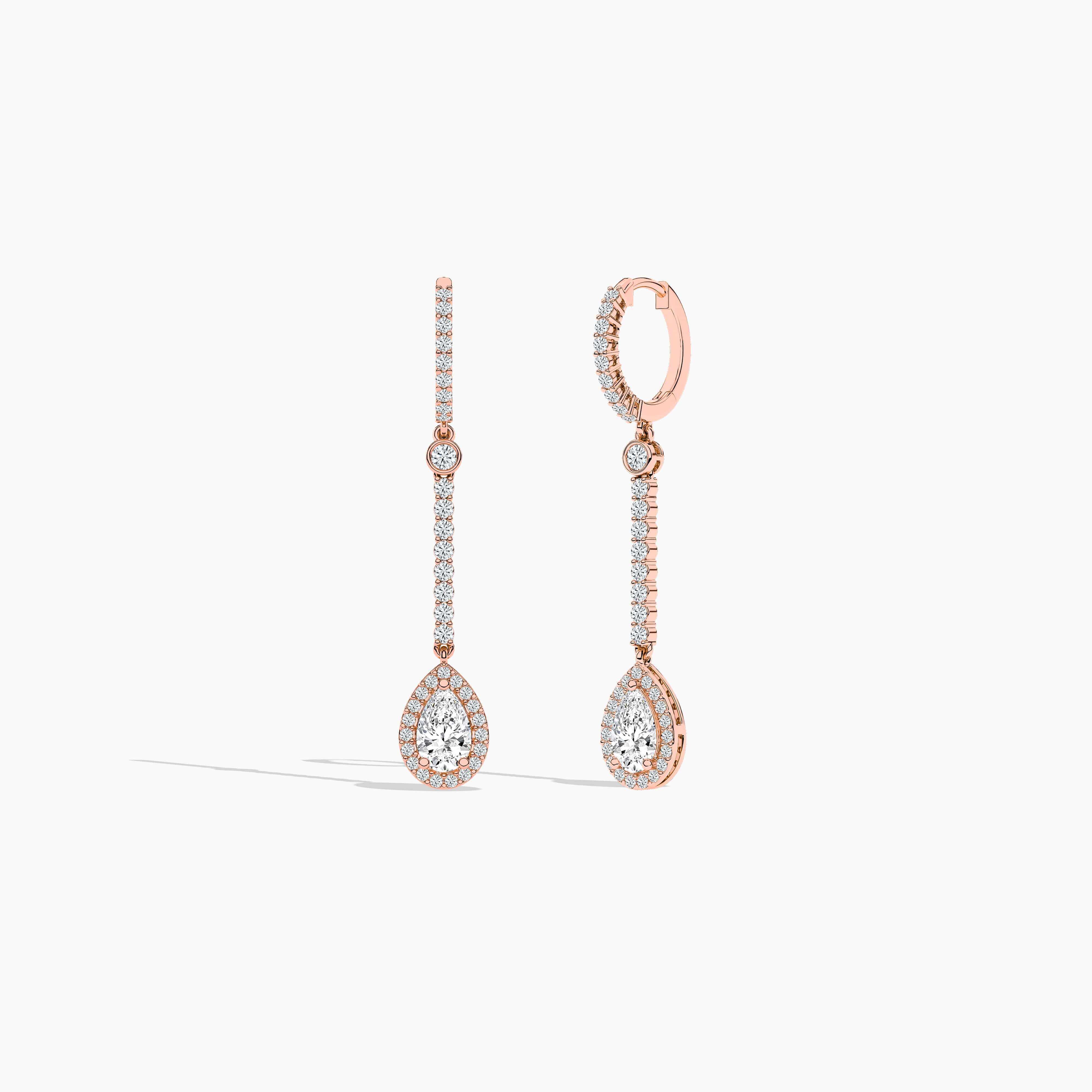 Moissanite & Diamond Dangle Earrings
