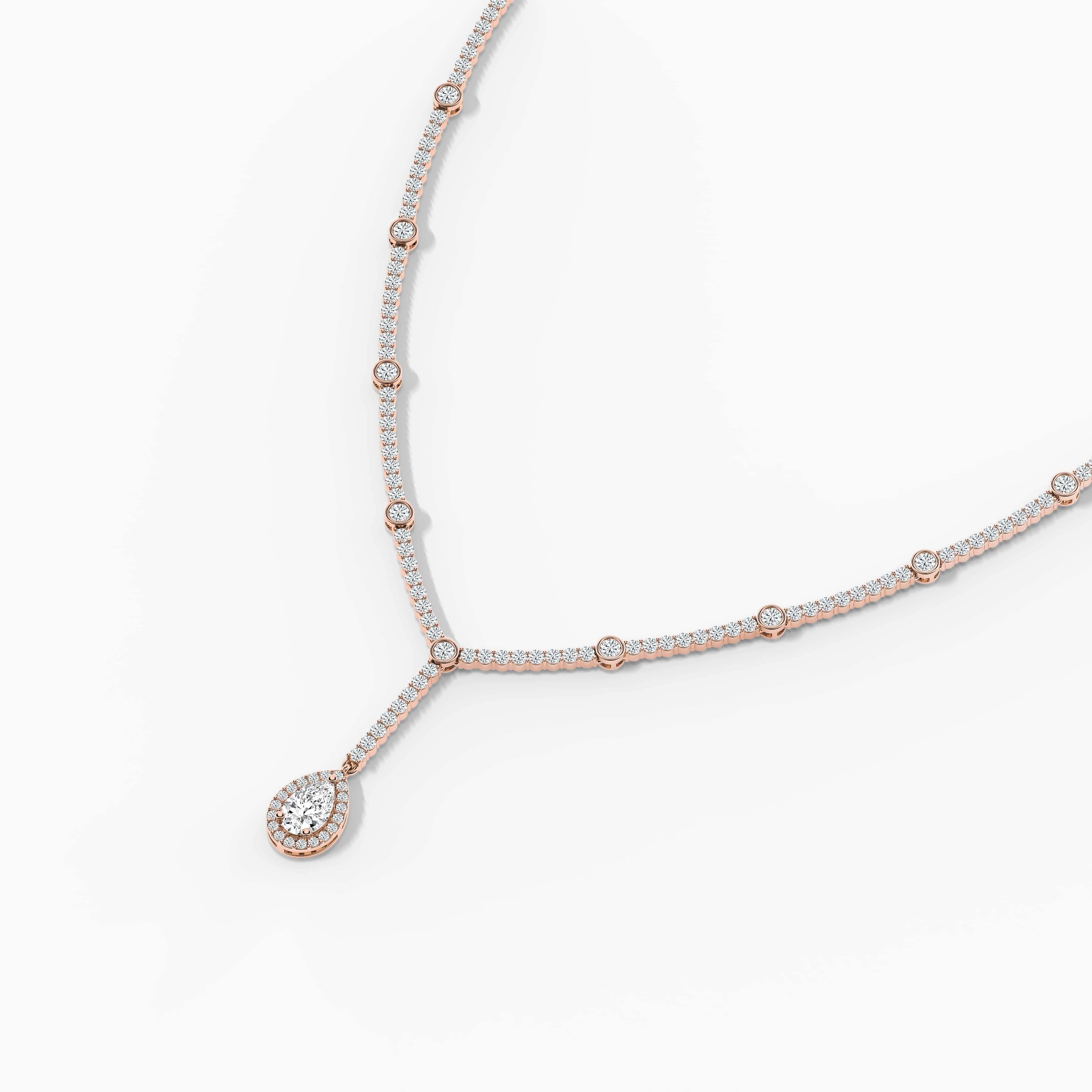lab grown tennis necklace