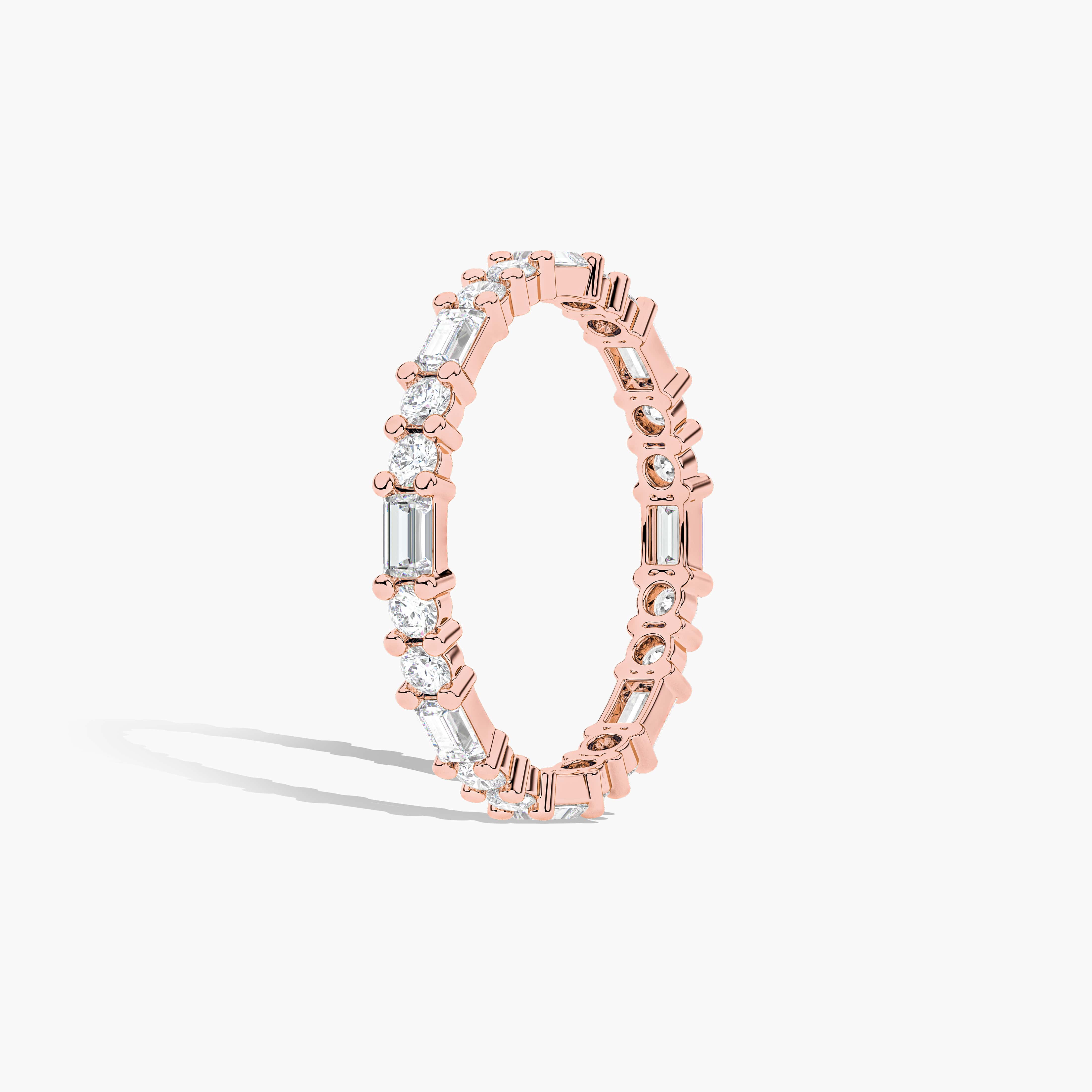 baguette and diamond band