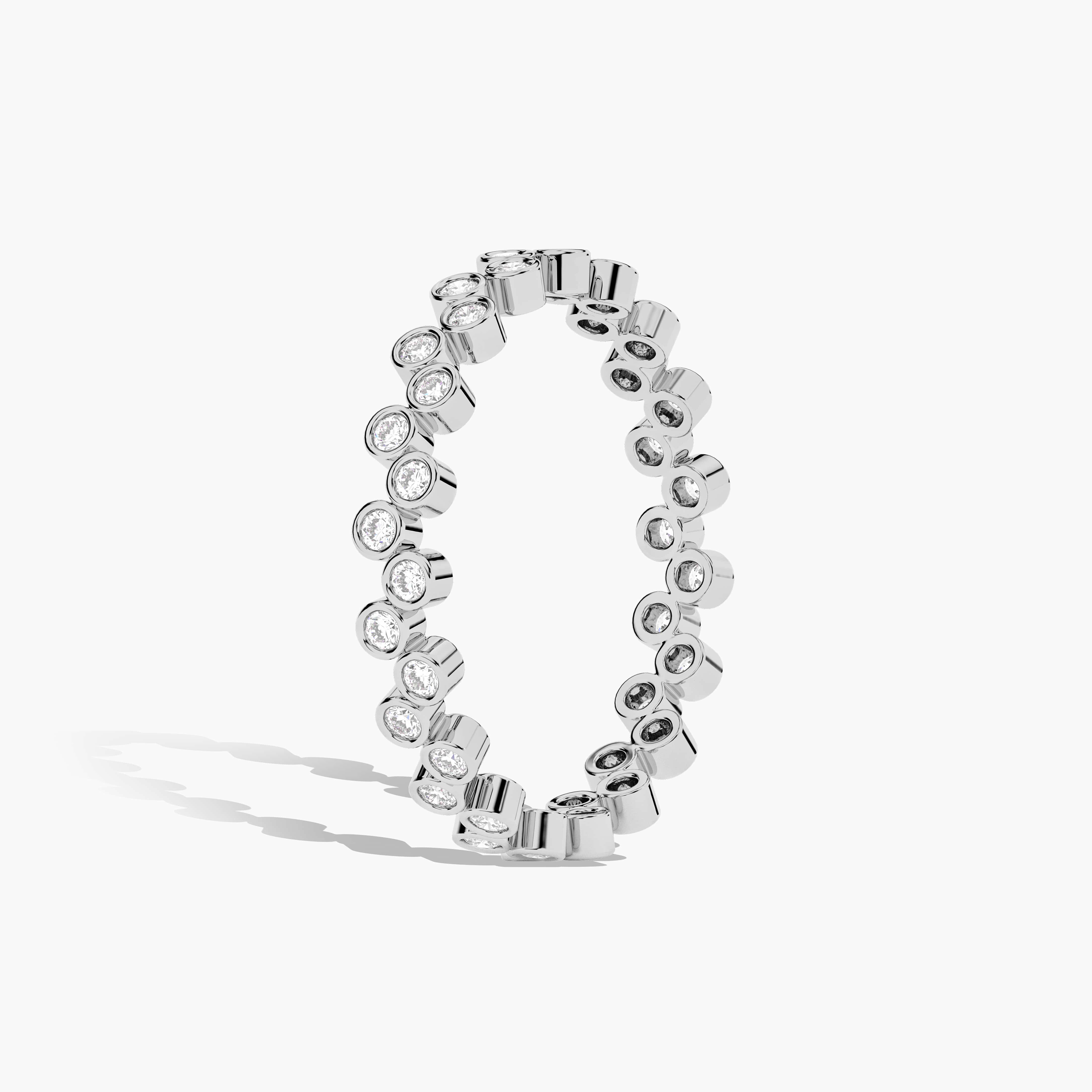 baguette diamond half eternity band