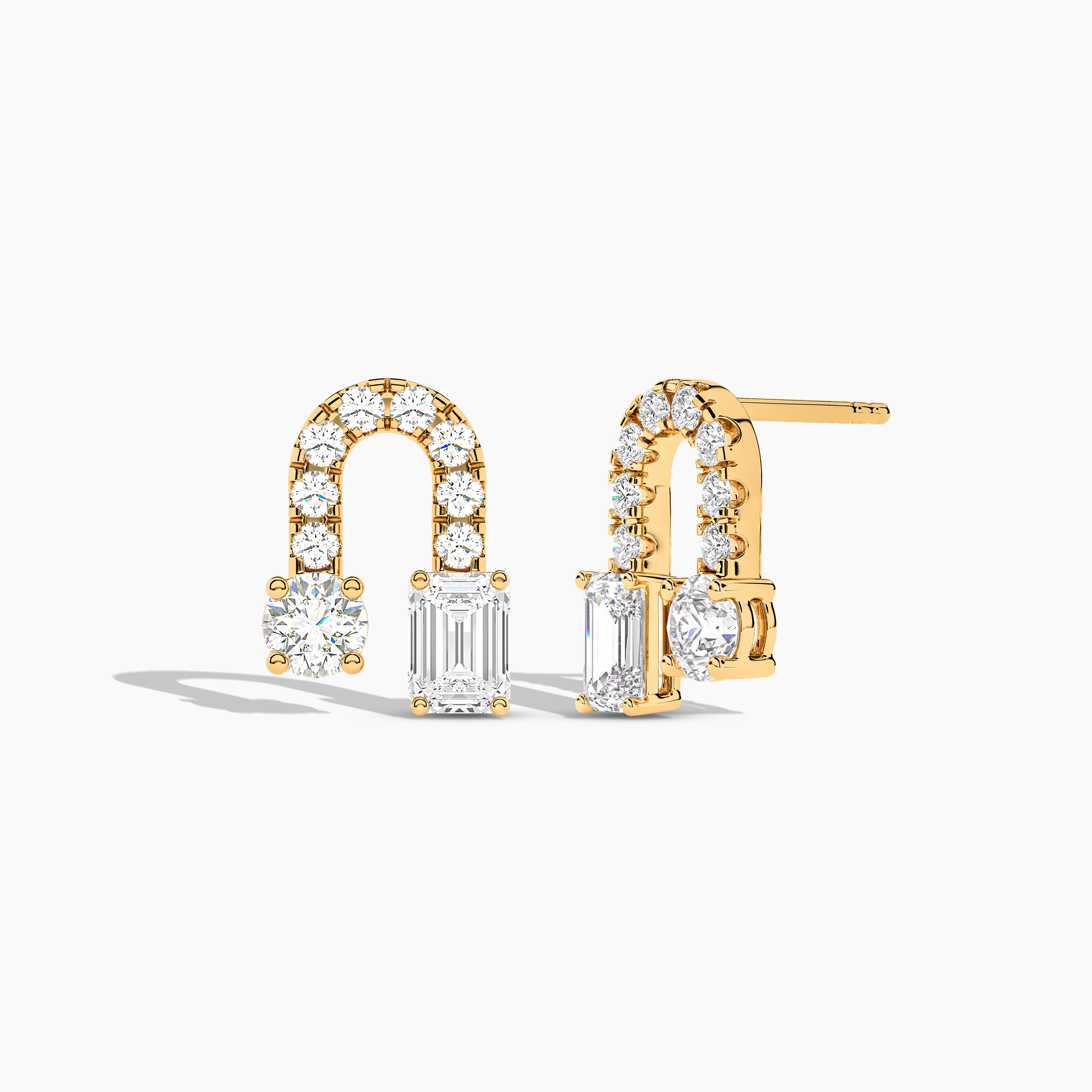 Lab Grown Diamond Earring Horseshoe