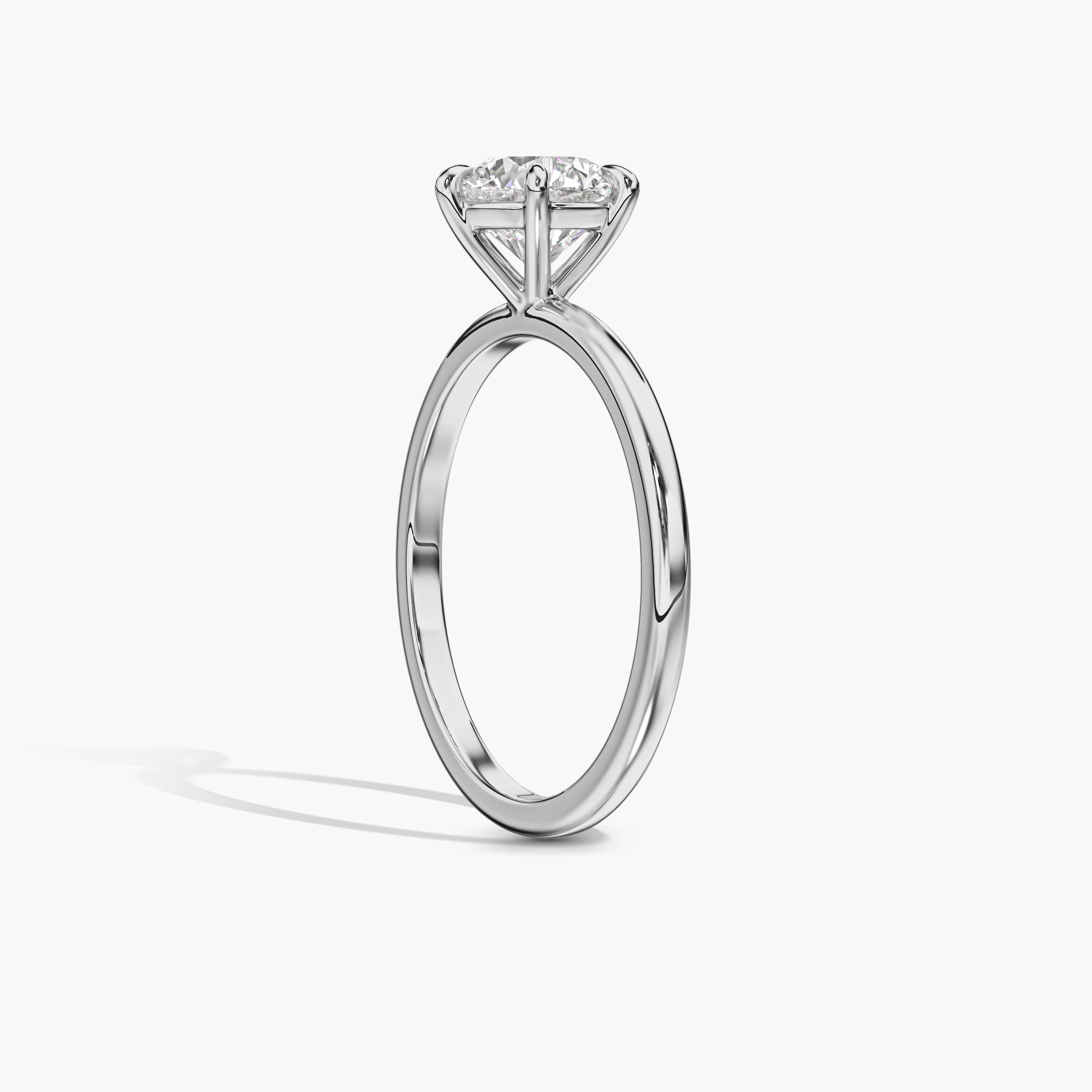 white gold round diamond engagement ring