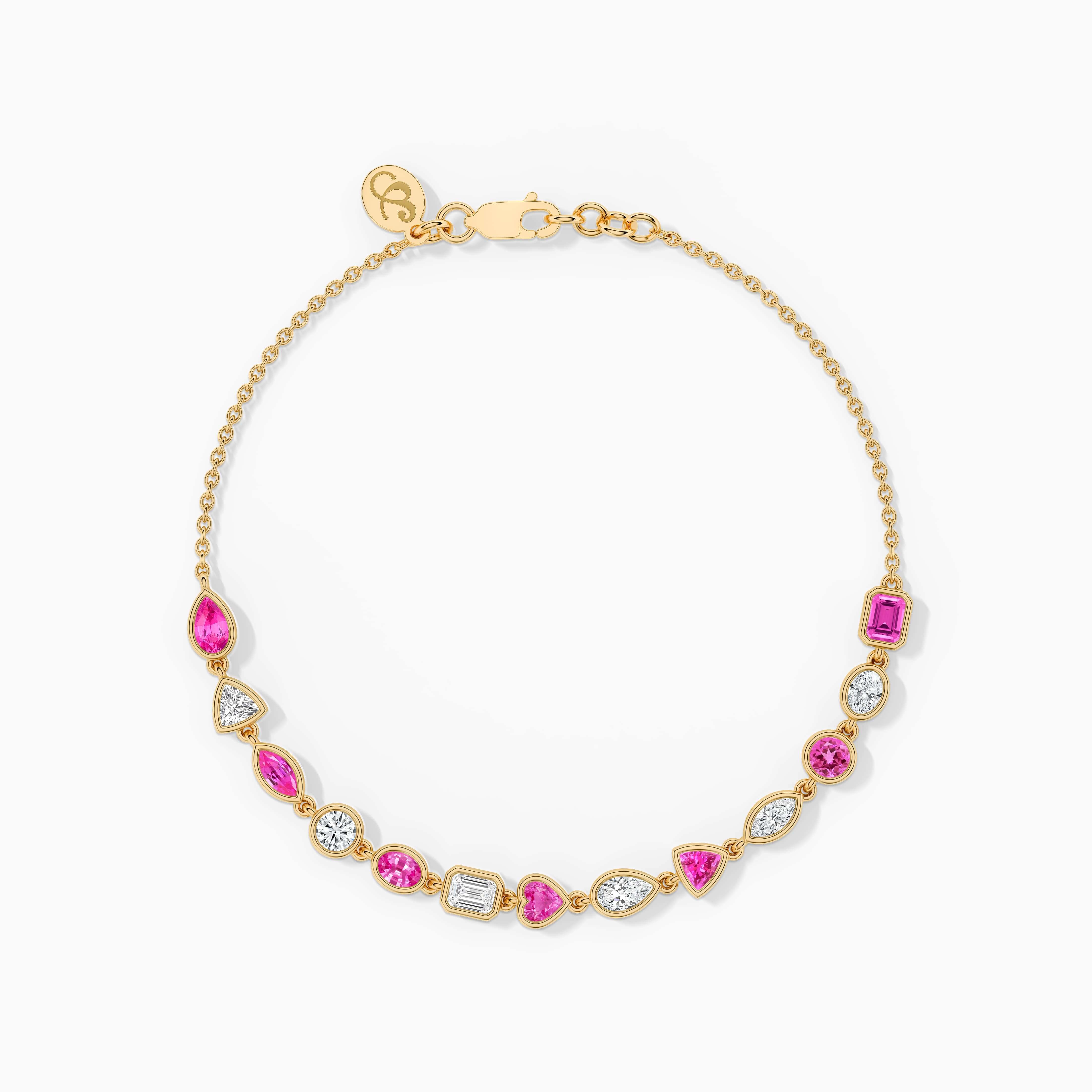 pink tennis bracelet