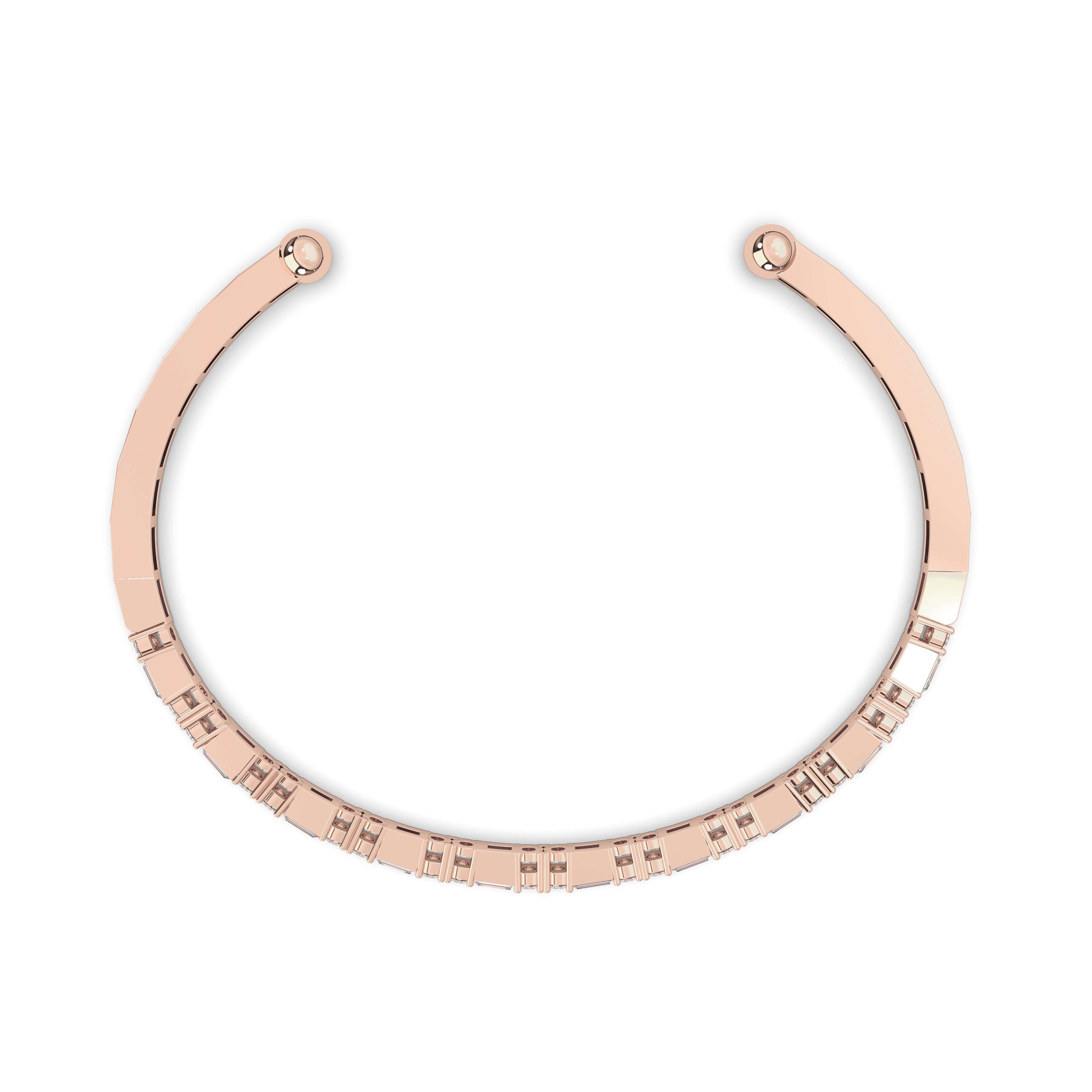 ROSE GOLD SPRINKLES DIAMOND BANGLE BRACELET