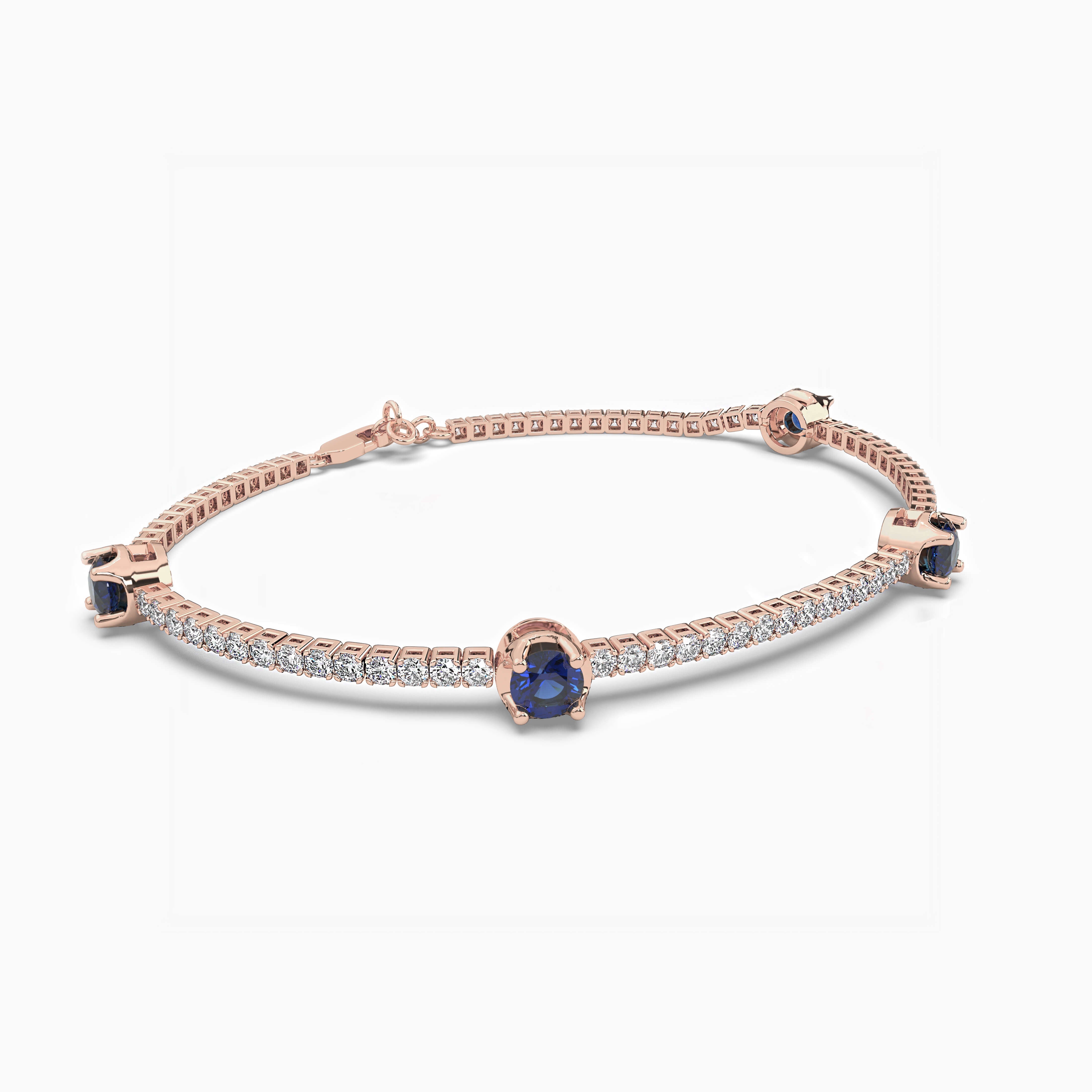 Rose Gold Diamond Tennis Bracelet