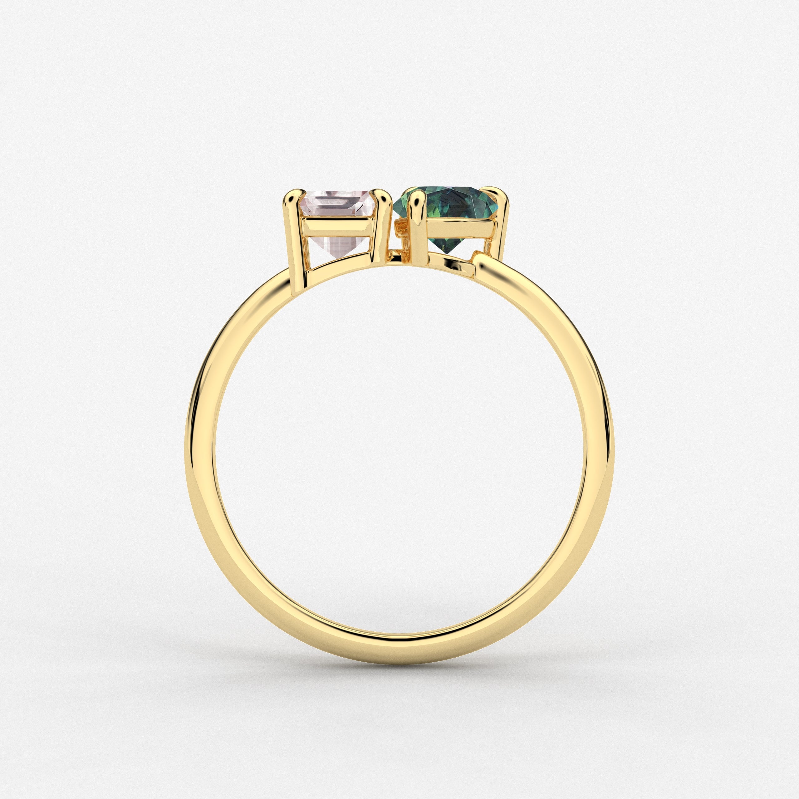 Yellow Gold Toi Et Moi Diamond Ring