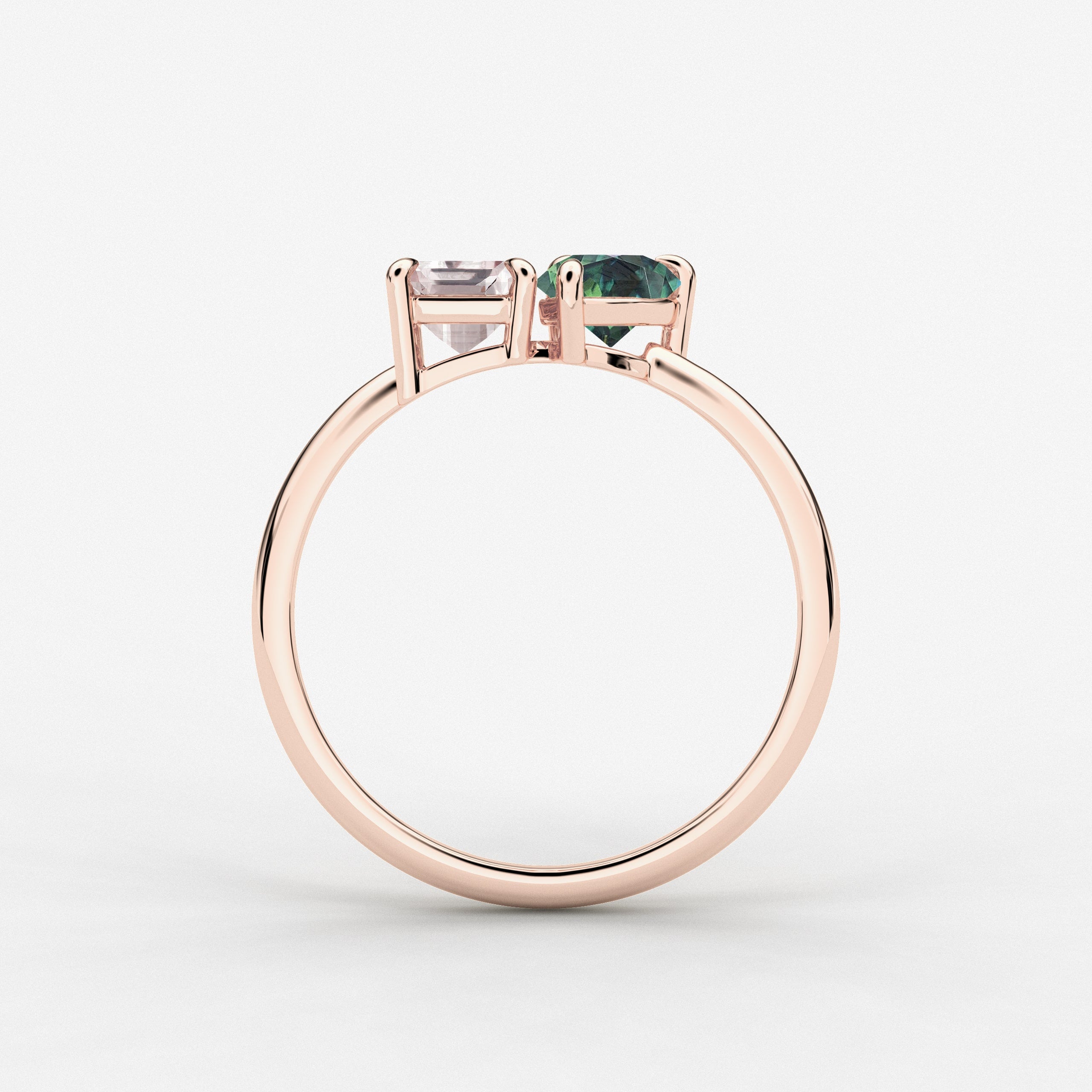 rose Gold Toi Et Moi Diamond Ring