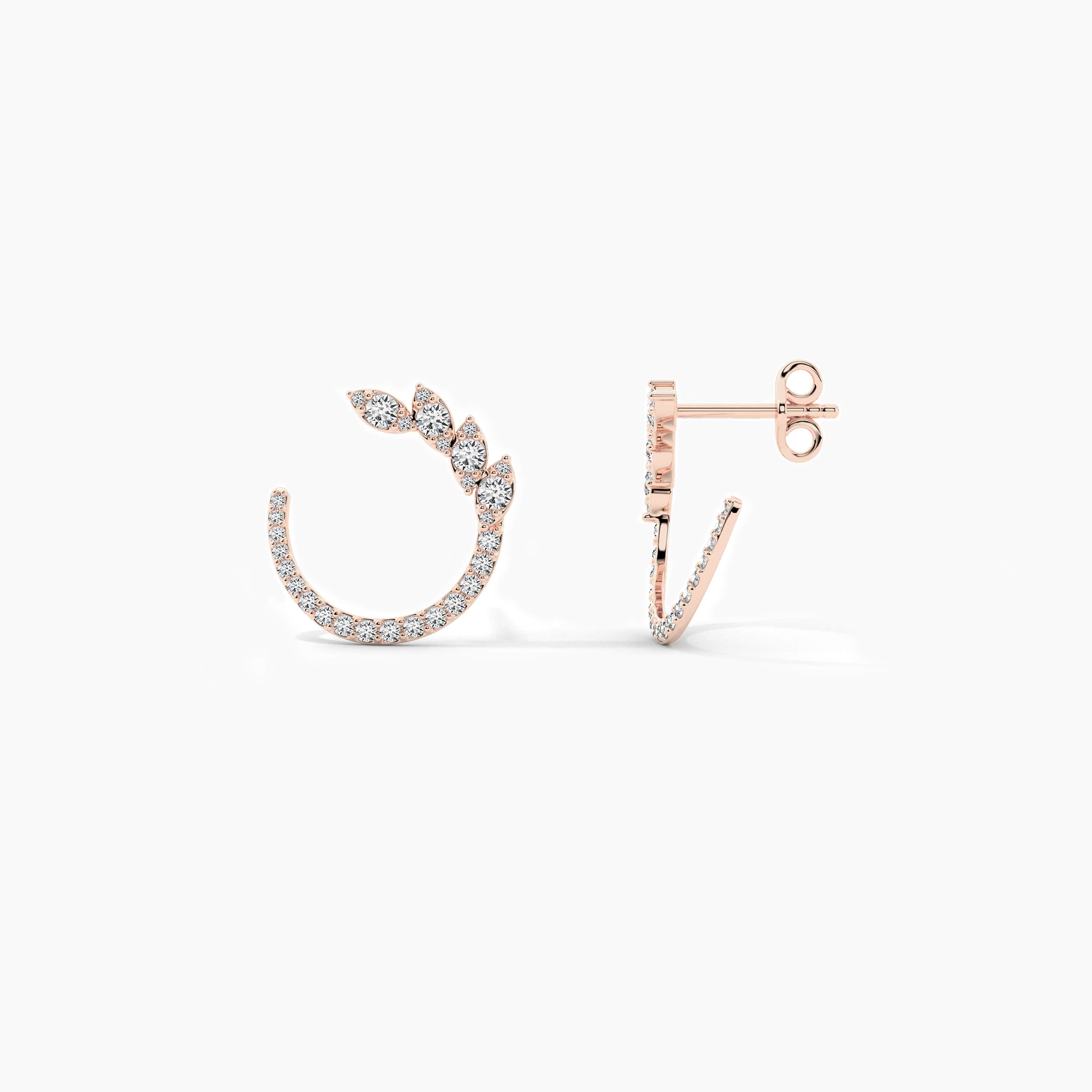 open hoop earring in rose gold