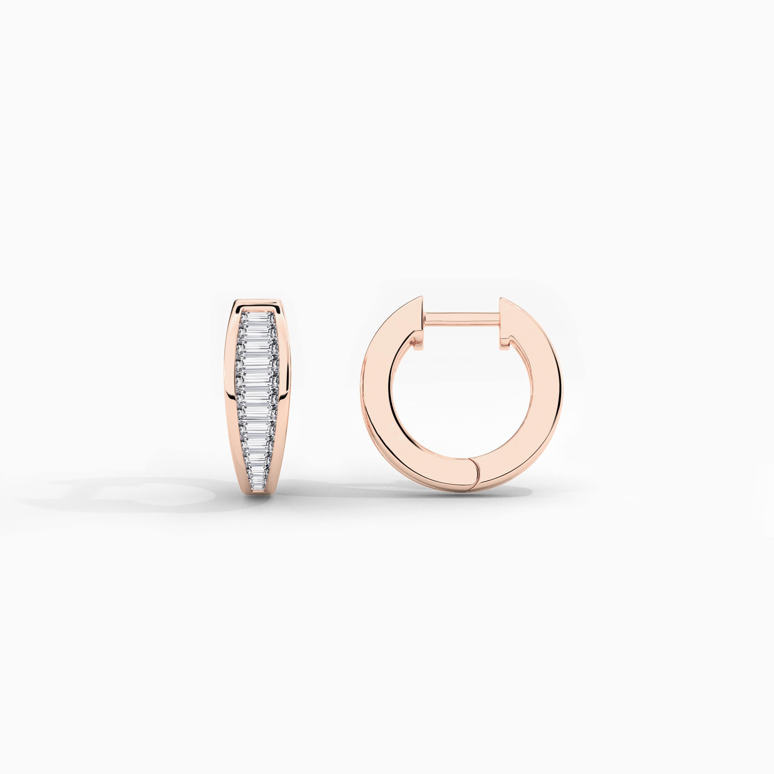 hoops earrings in rose gold