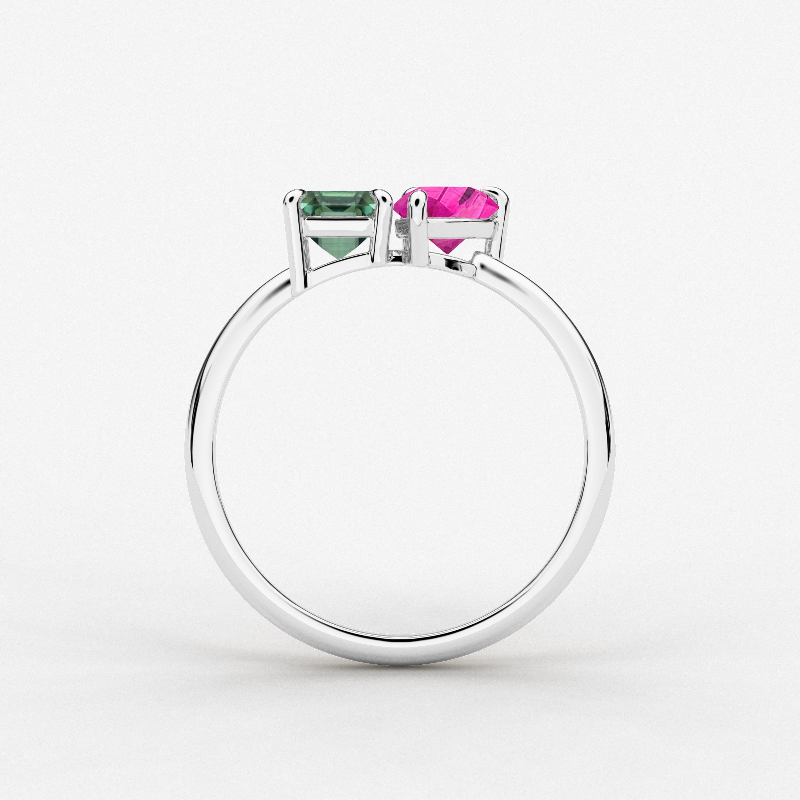white Gold Toi Et Moi Ring