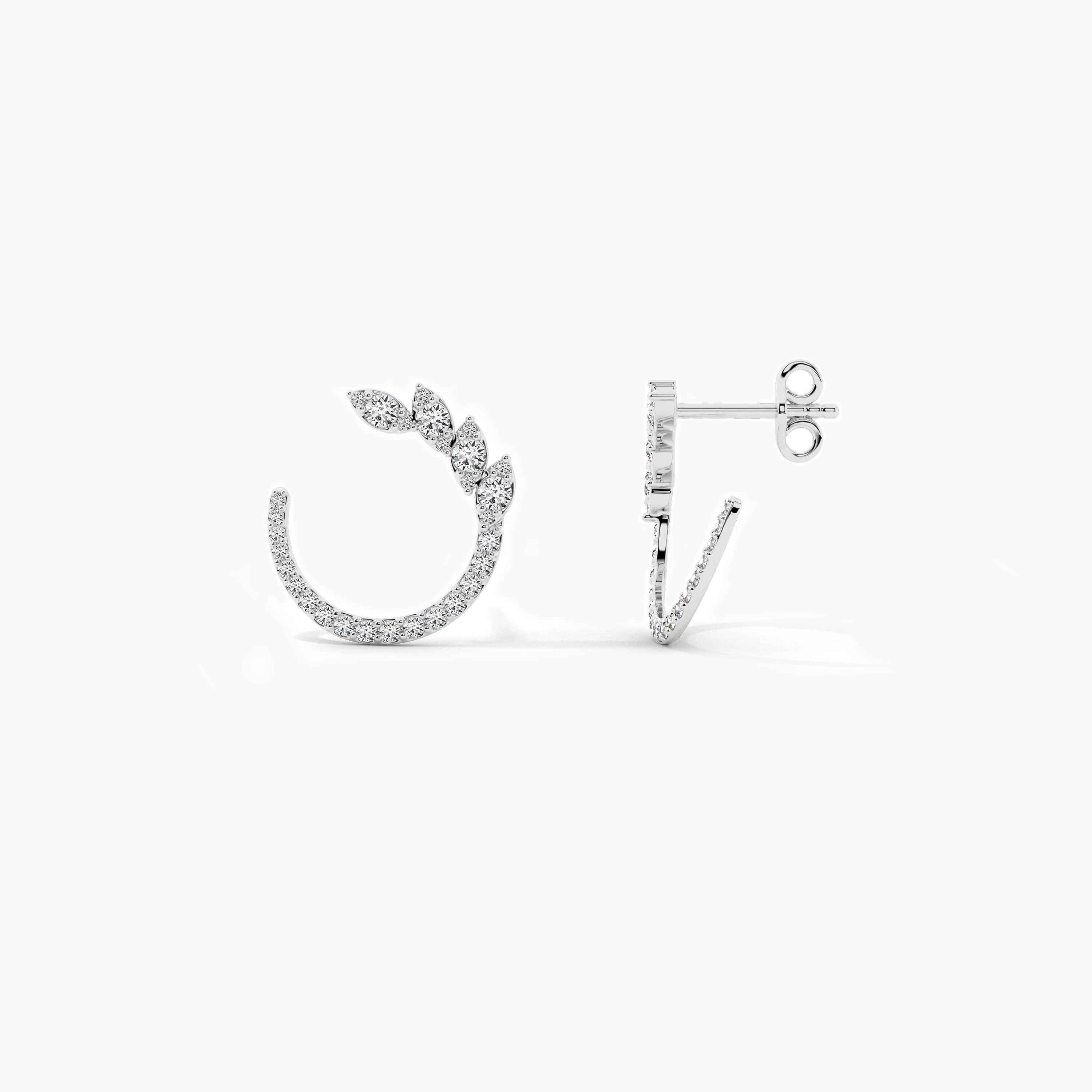 open hoop earring in white gold
