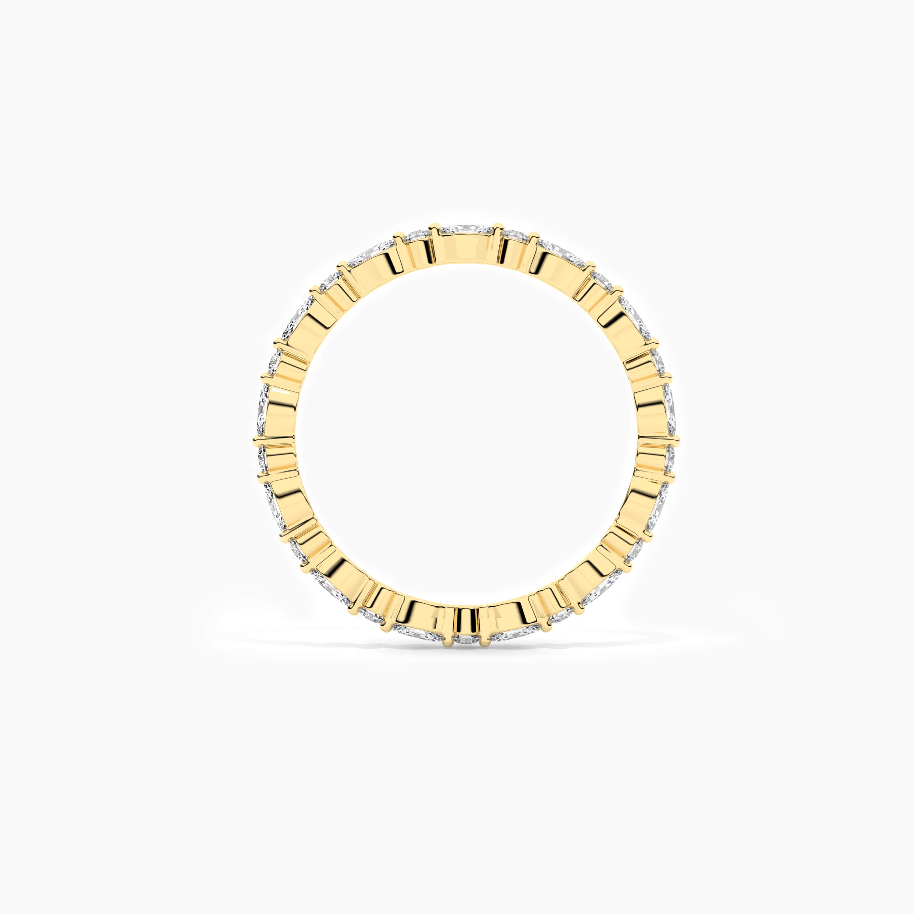 round and marquise wedding band for woman