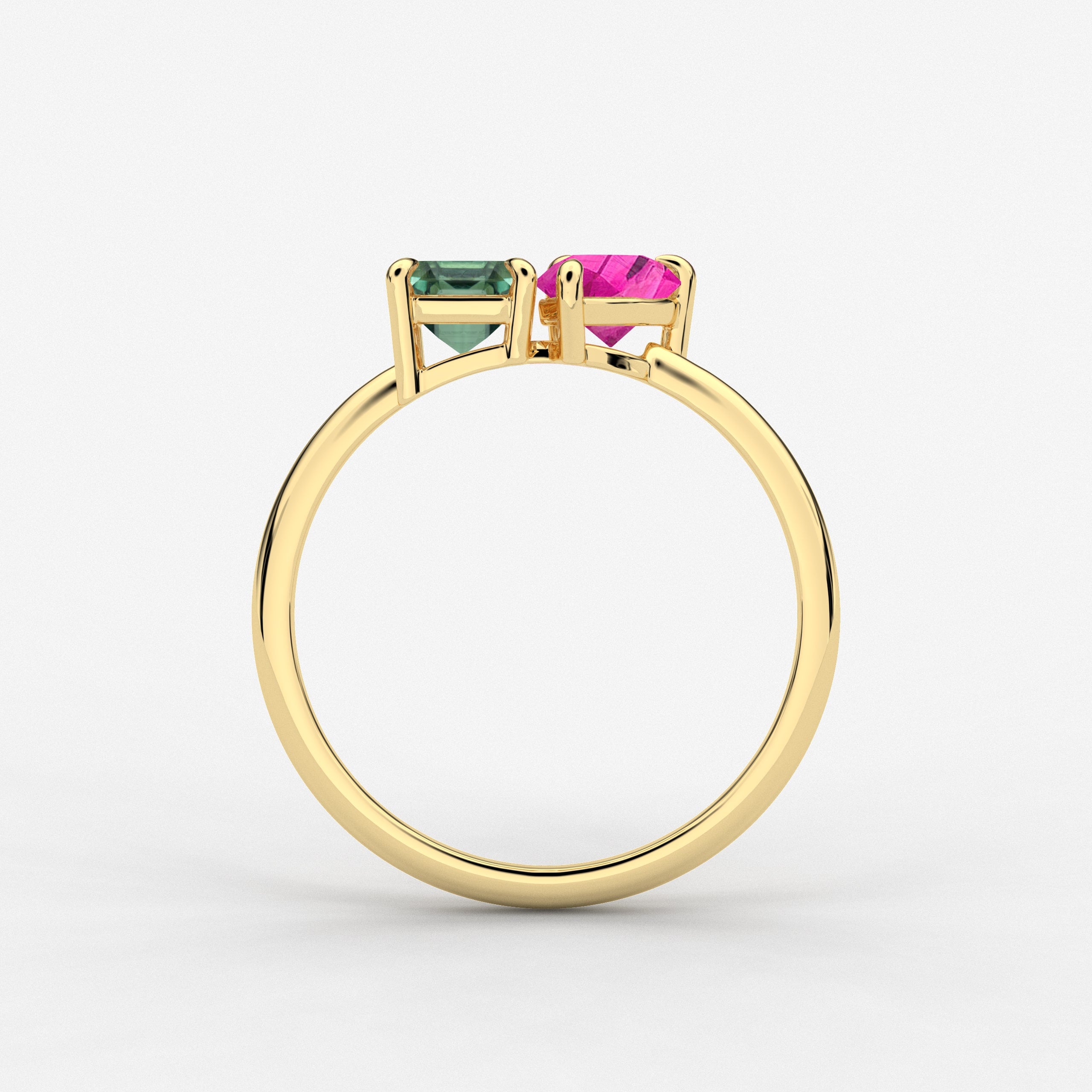 Yellow Gold Toi Et Moi Ring