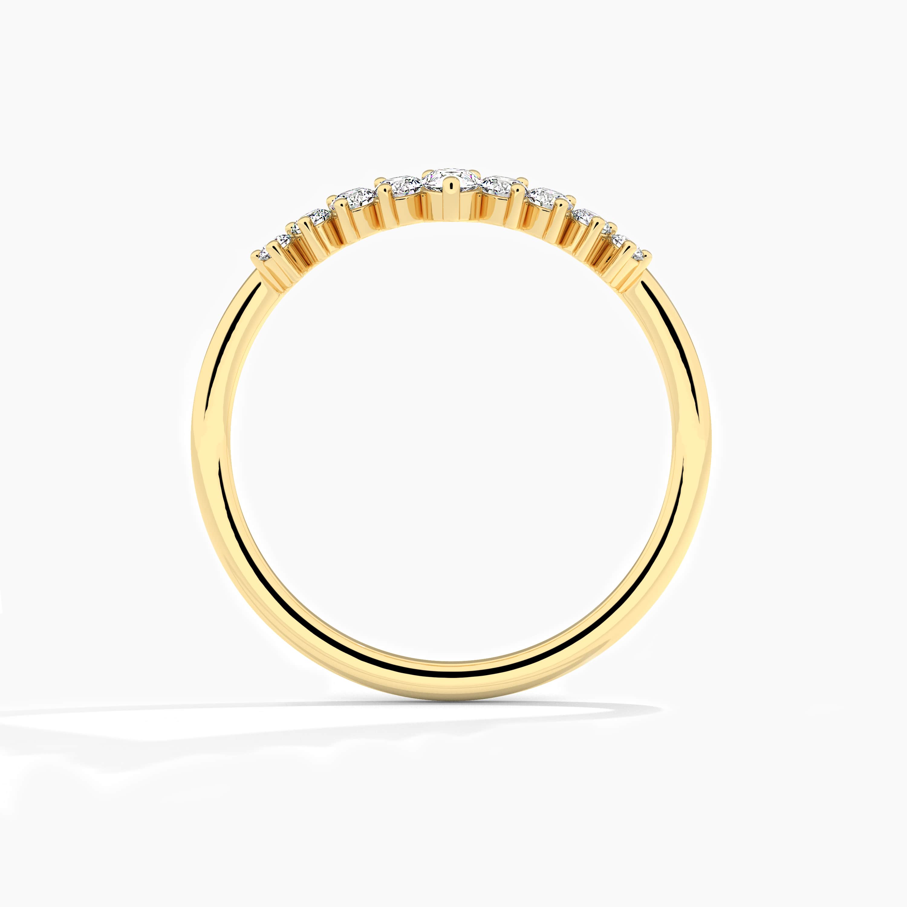 curved wedding band
