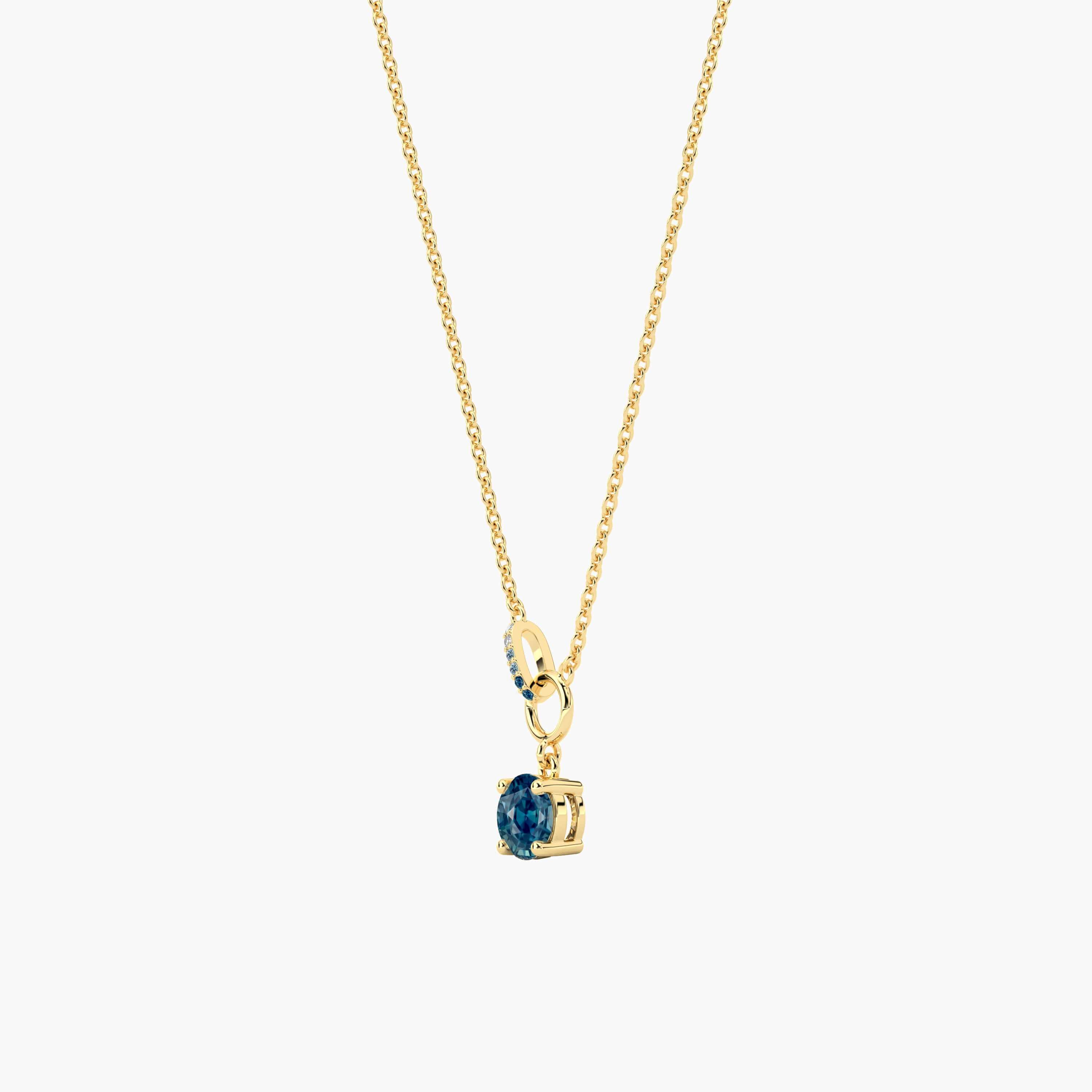 diamond gold interlocking necklace