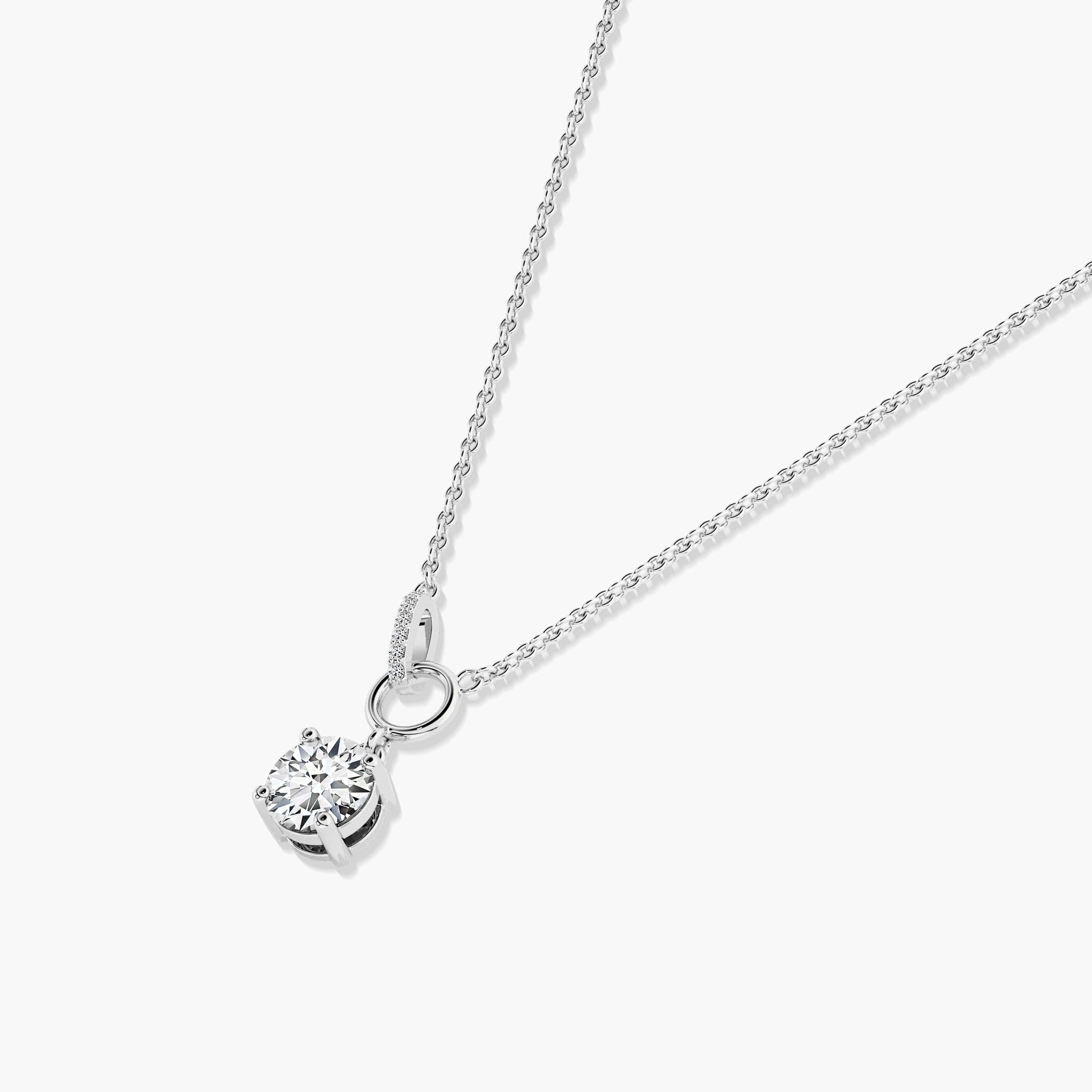 Round Diamond Solitaire Necklace