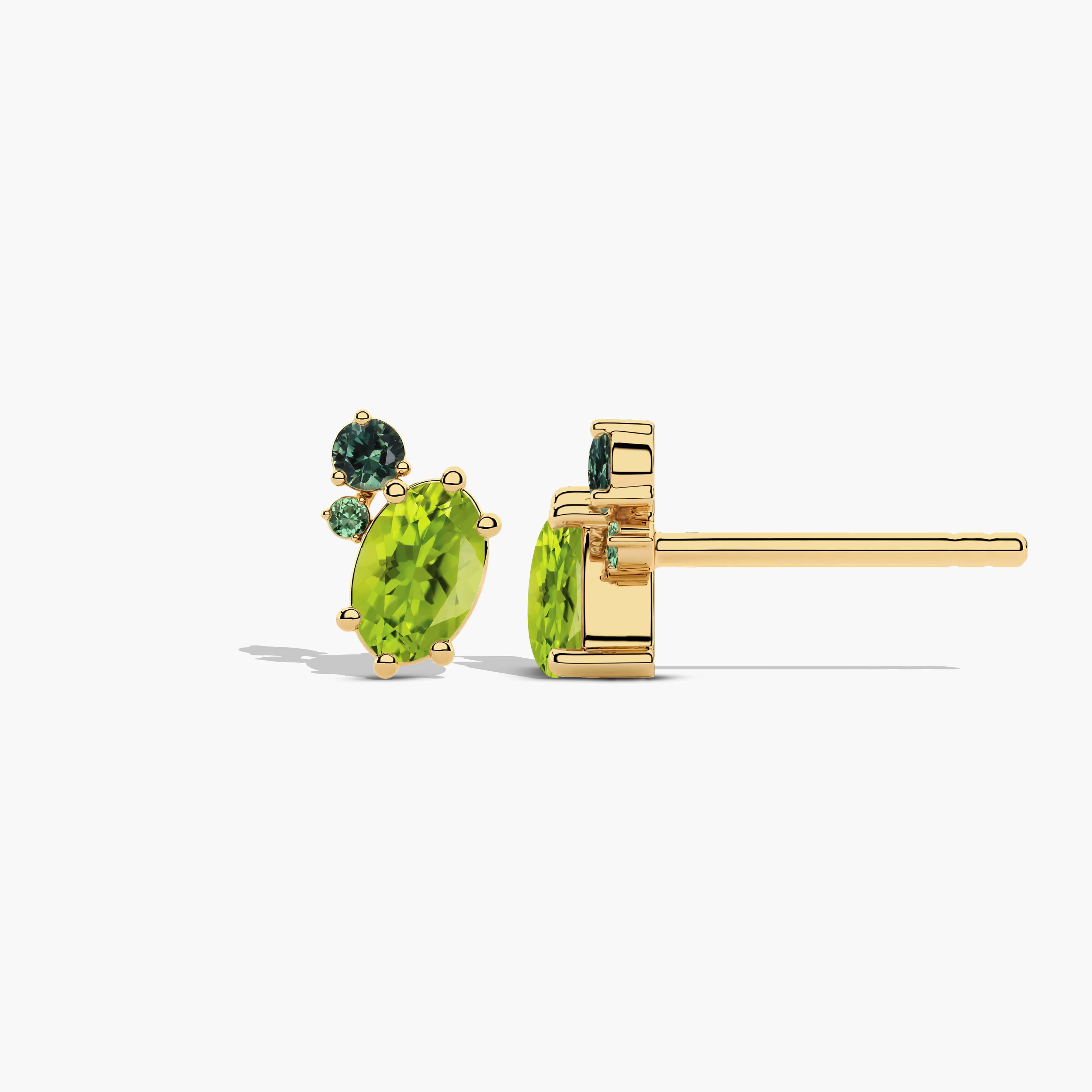 peridot earrings gold