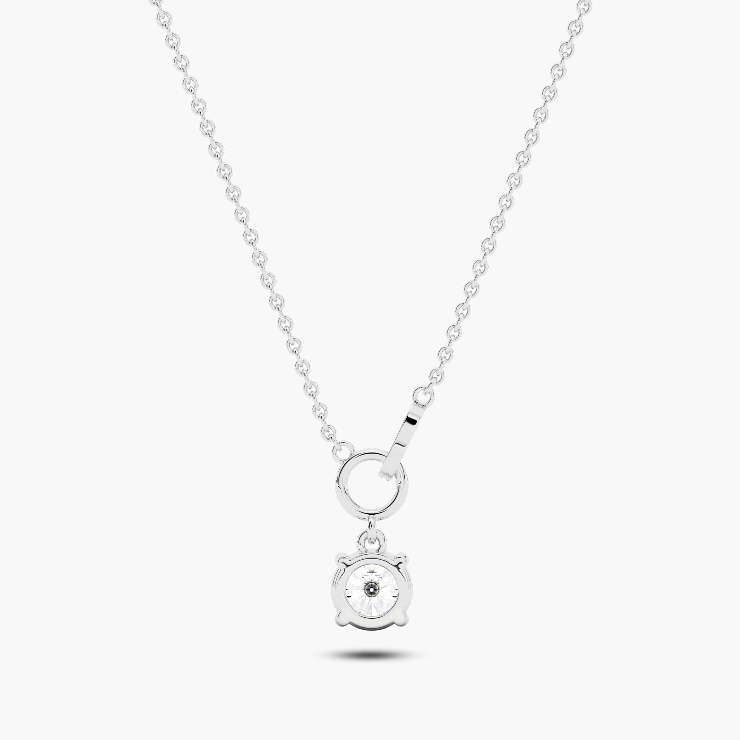 Solitaire Diamond Necklace interlocking