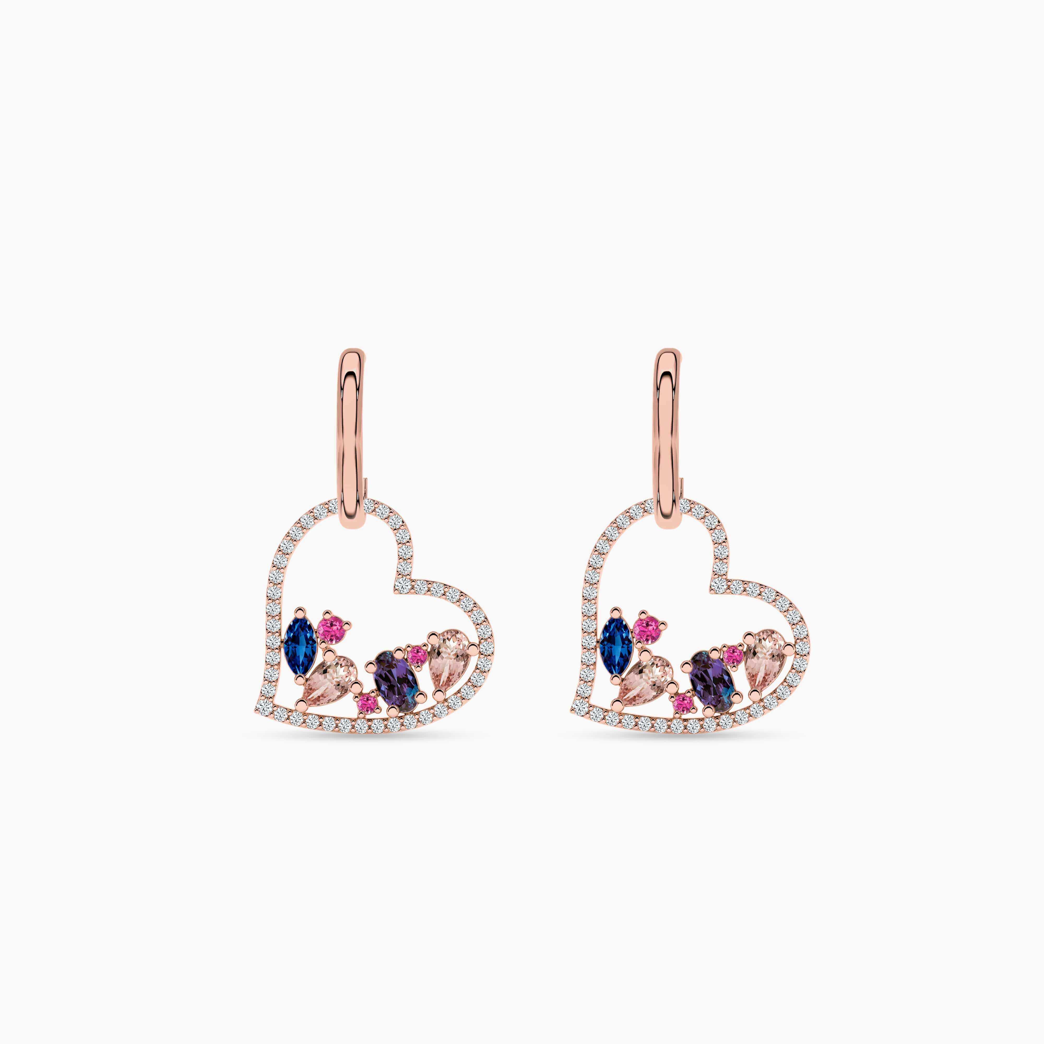 rainbow hoop earrings
