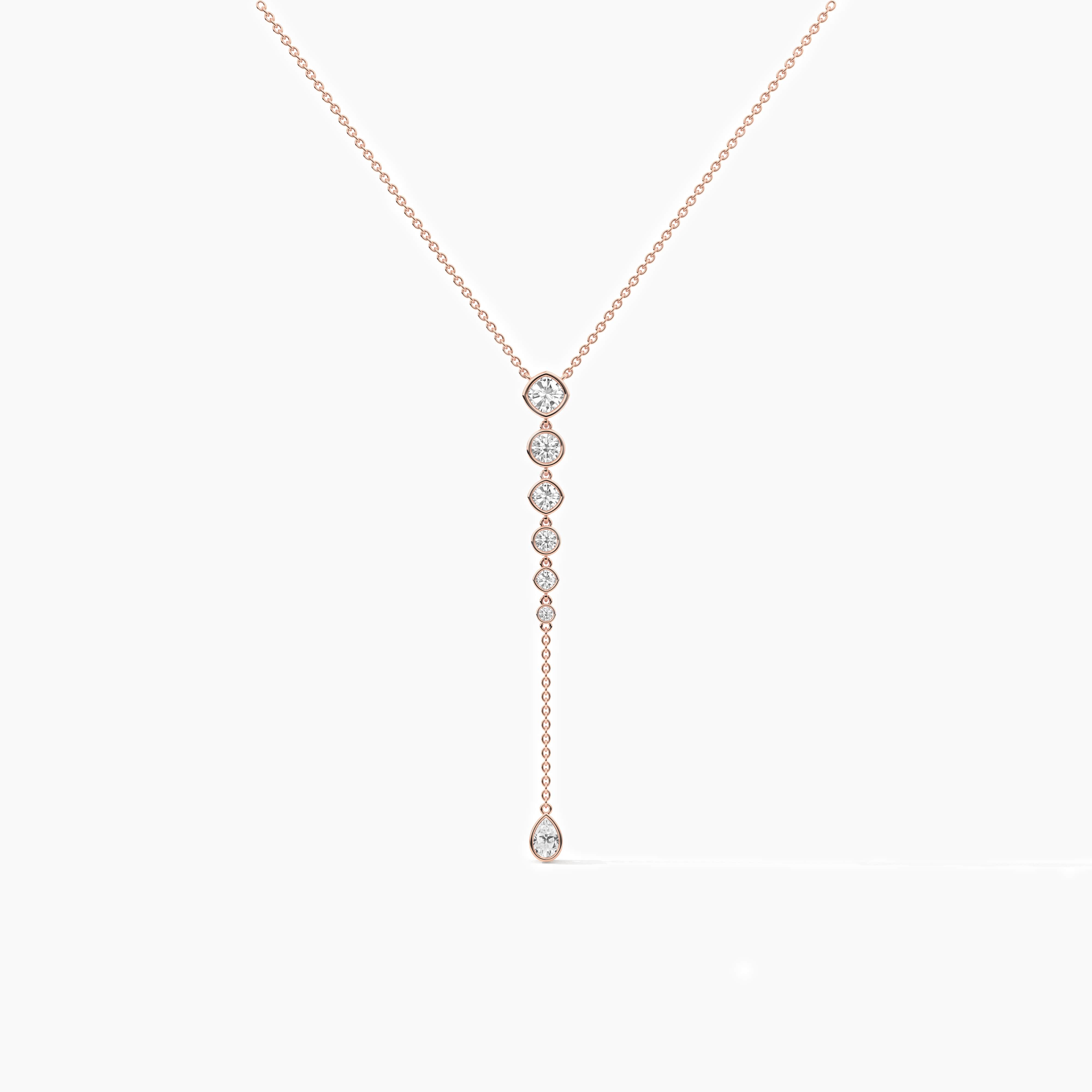 rose gold diamond necklace