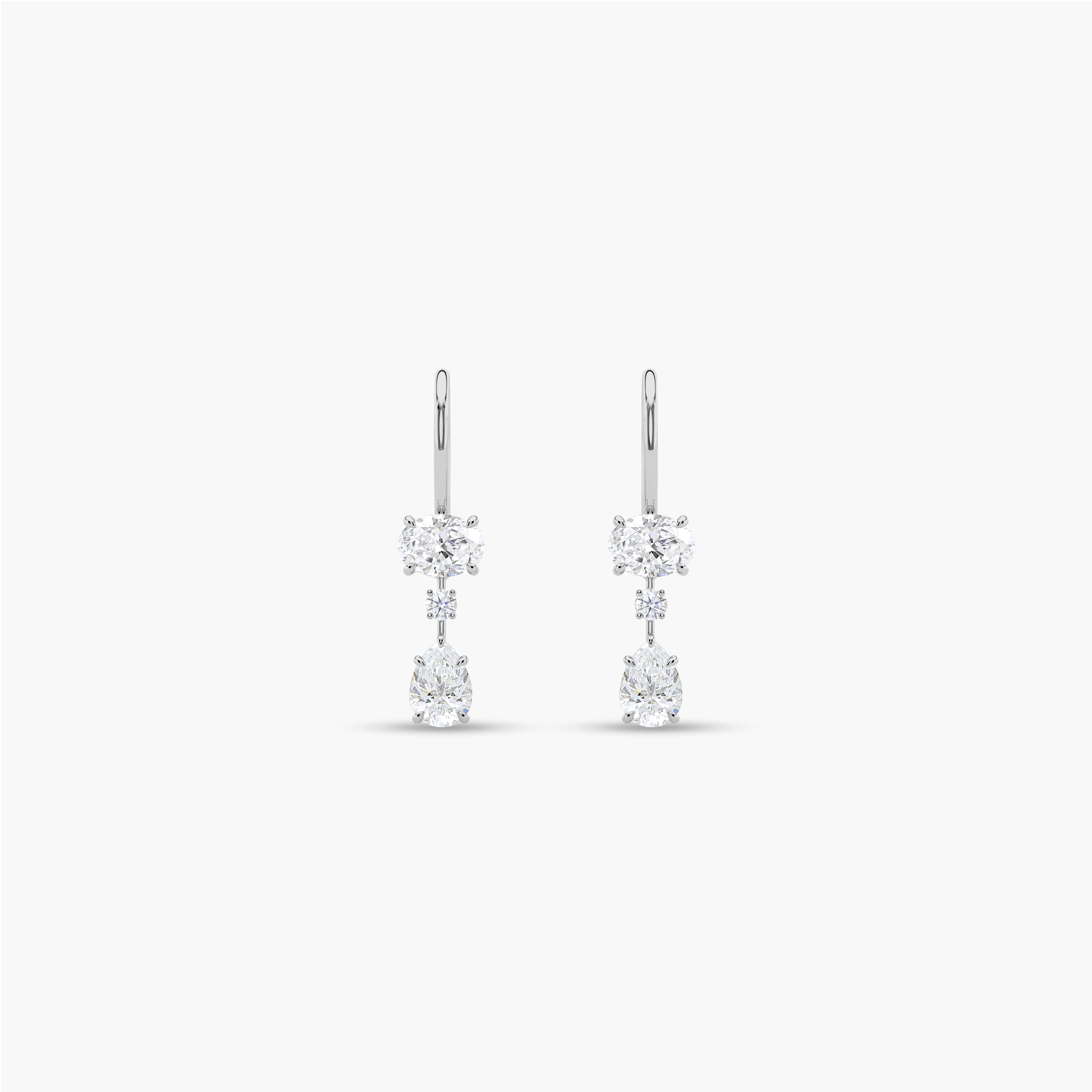 gold diamond drop earrings