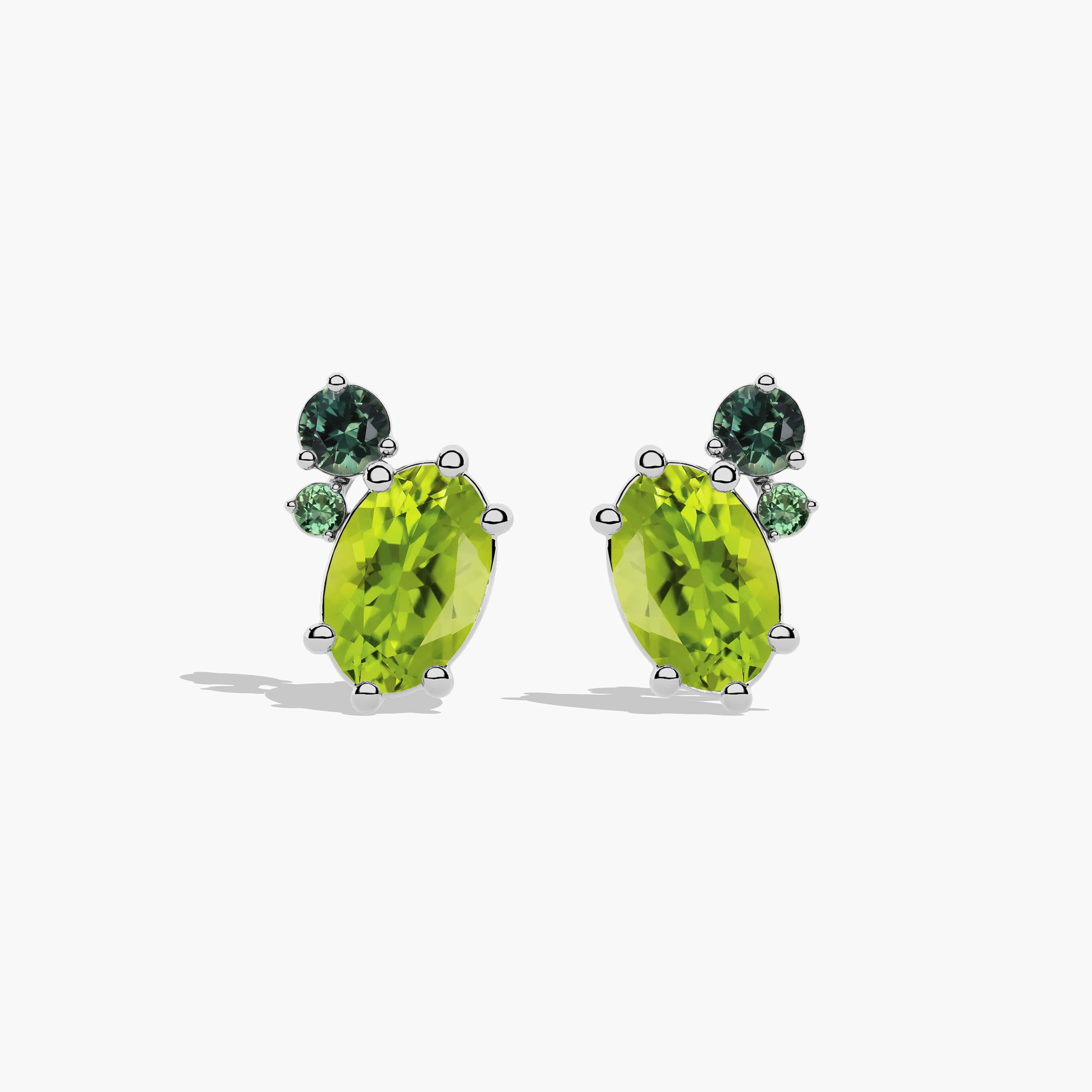 peridot diamond earrings